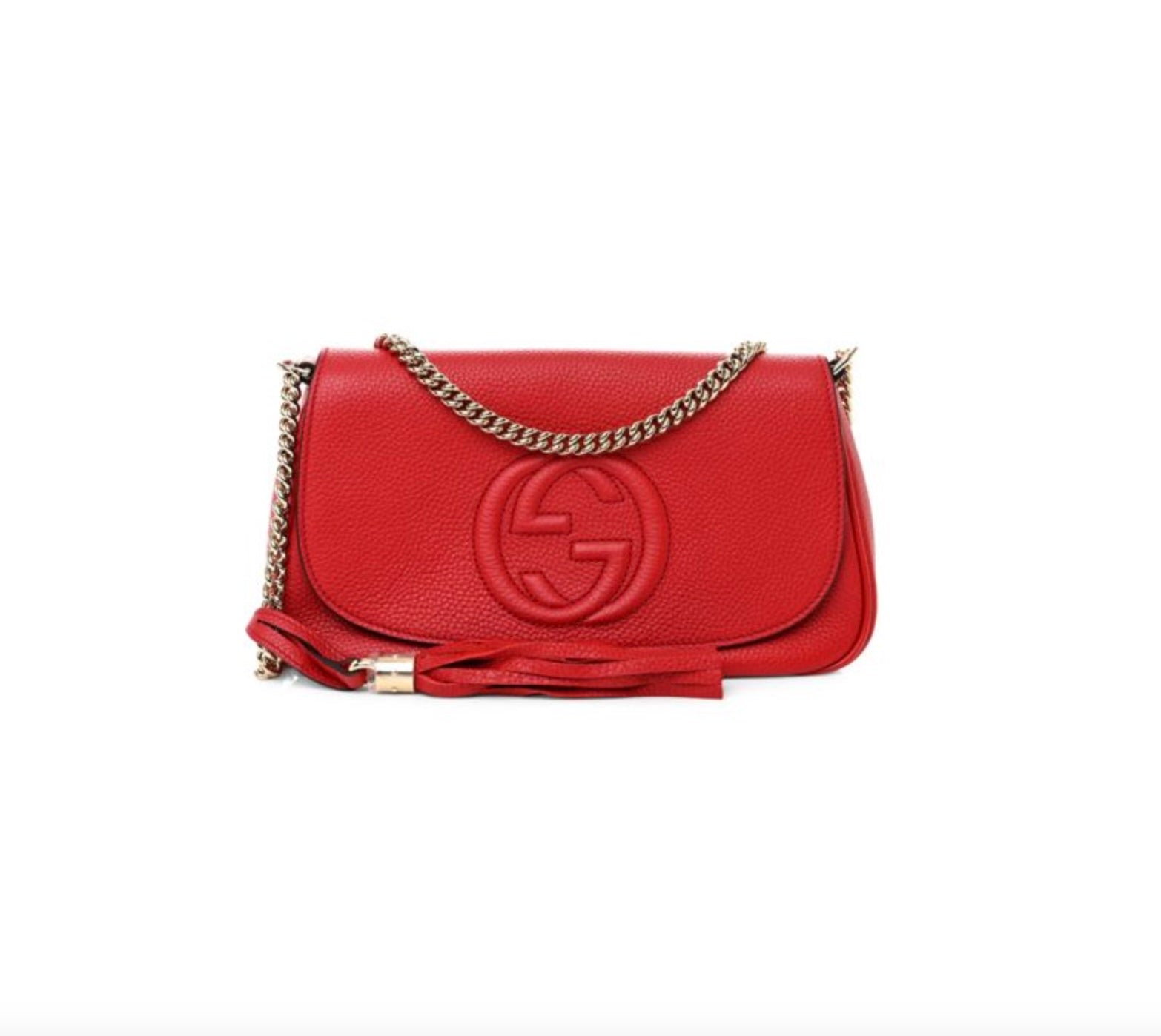 Gucci PEBBLED SOHO Leather Calfskin Medium Chain Travel Bag Bag 2
