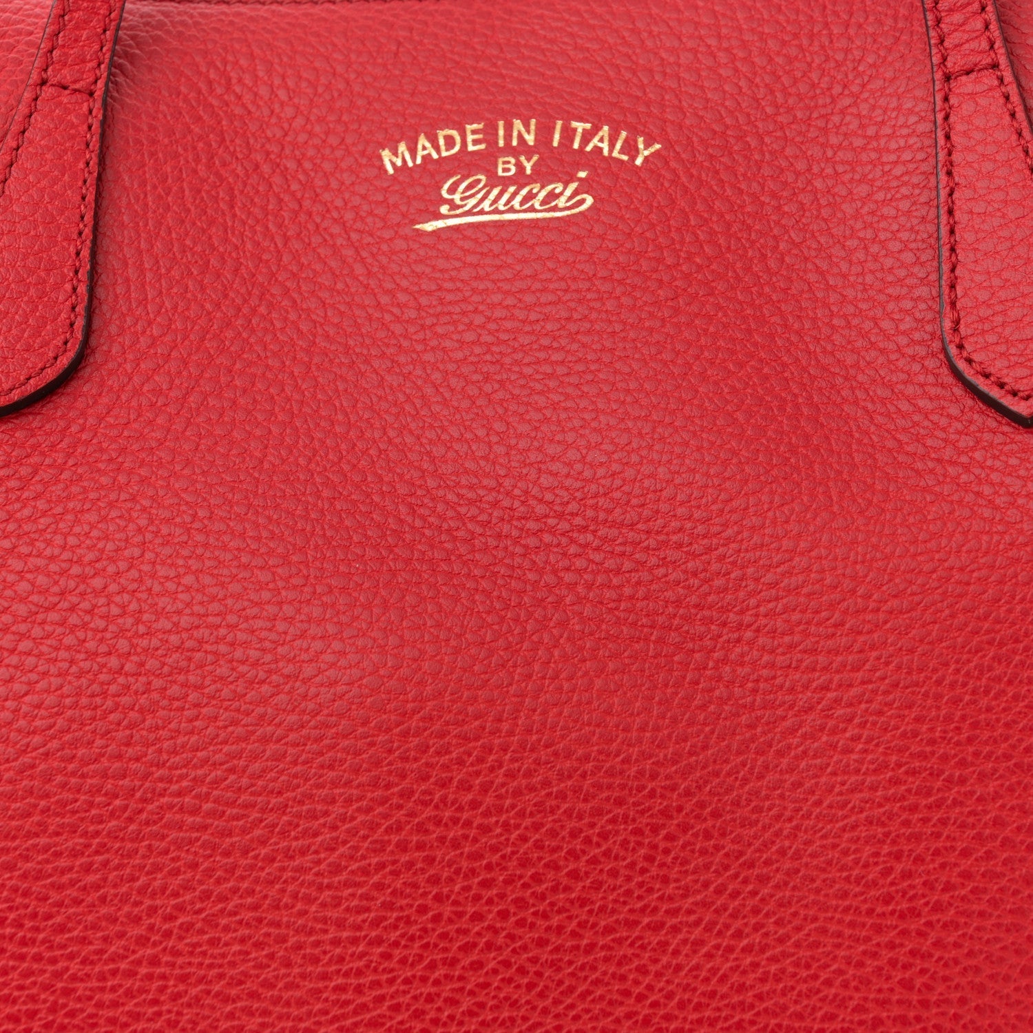 Gucci PEBBLED Leather Calfskin Medium Top Handle Tote Bag