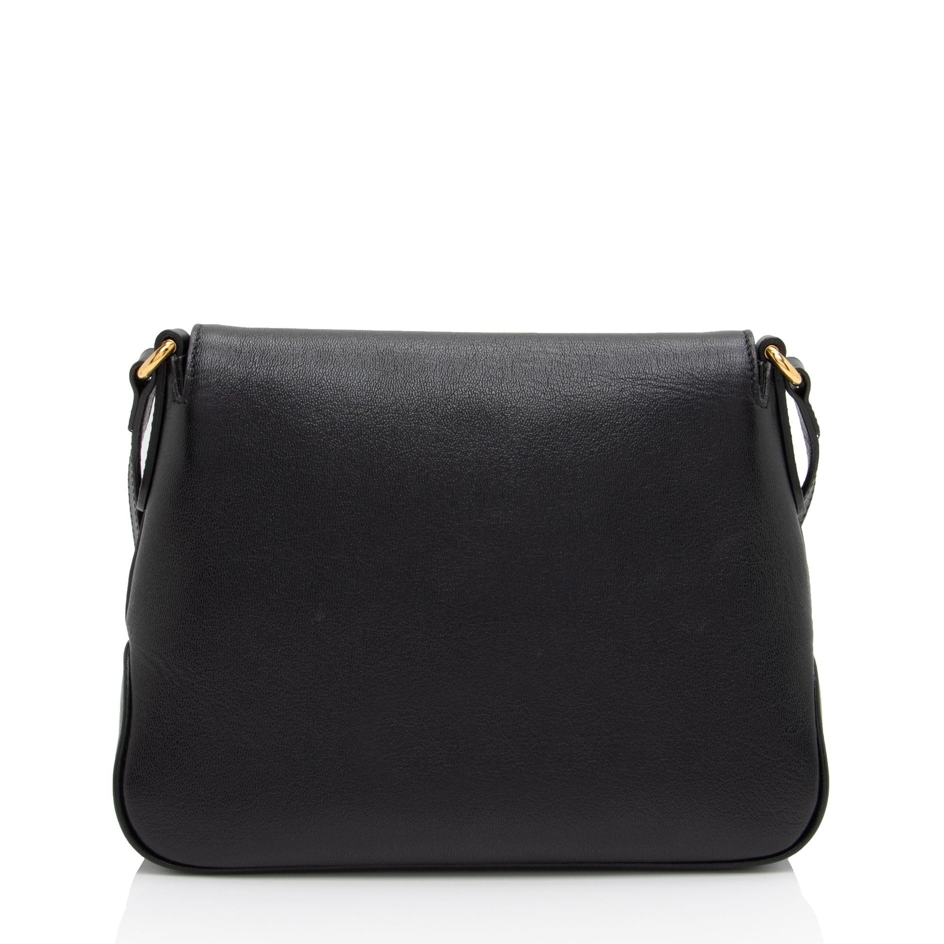 Gucci New Sakai Lux Dahlia SHF-Cq19DH Calfskin Black Small Crossbody Bag
