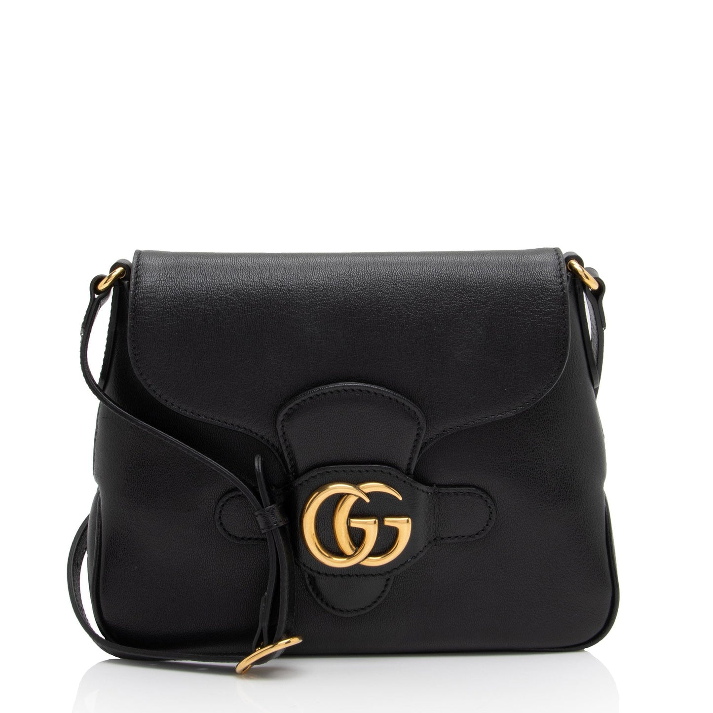 Gucci New Sakai Lux Dahlia SHF-Cq19DH Calfskin Black Small Crossbody Bag