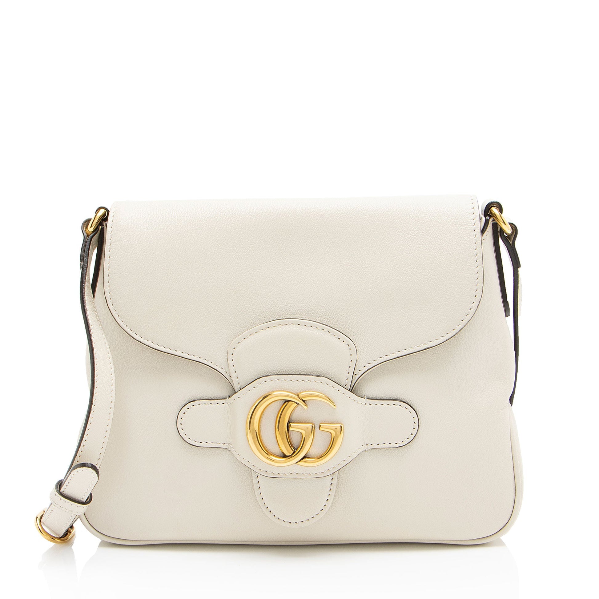 Gucci New Sakai Lux Dahlia Calfskin White Small Crossbody Bag