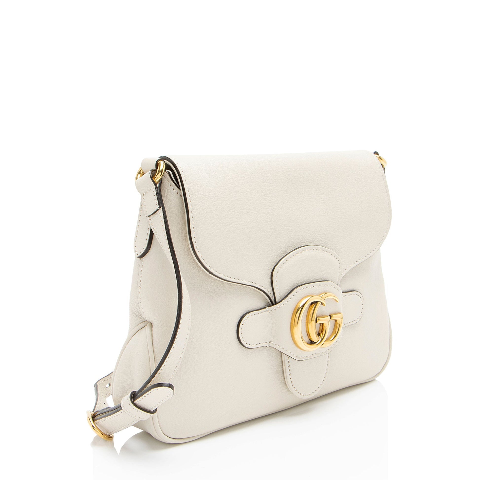 Gucci New Sakai Lux Dahlia Calfskin White Small Crossbody Bag