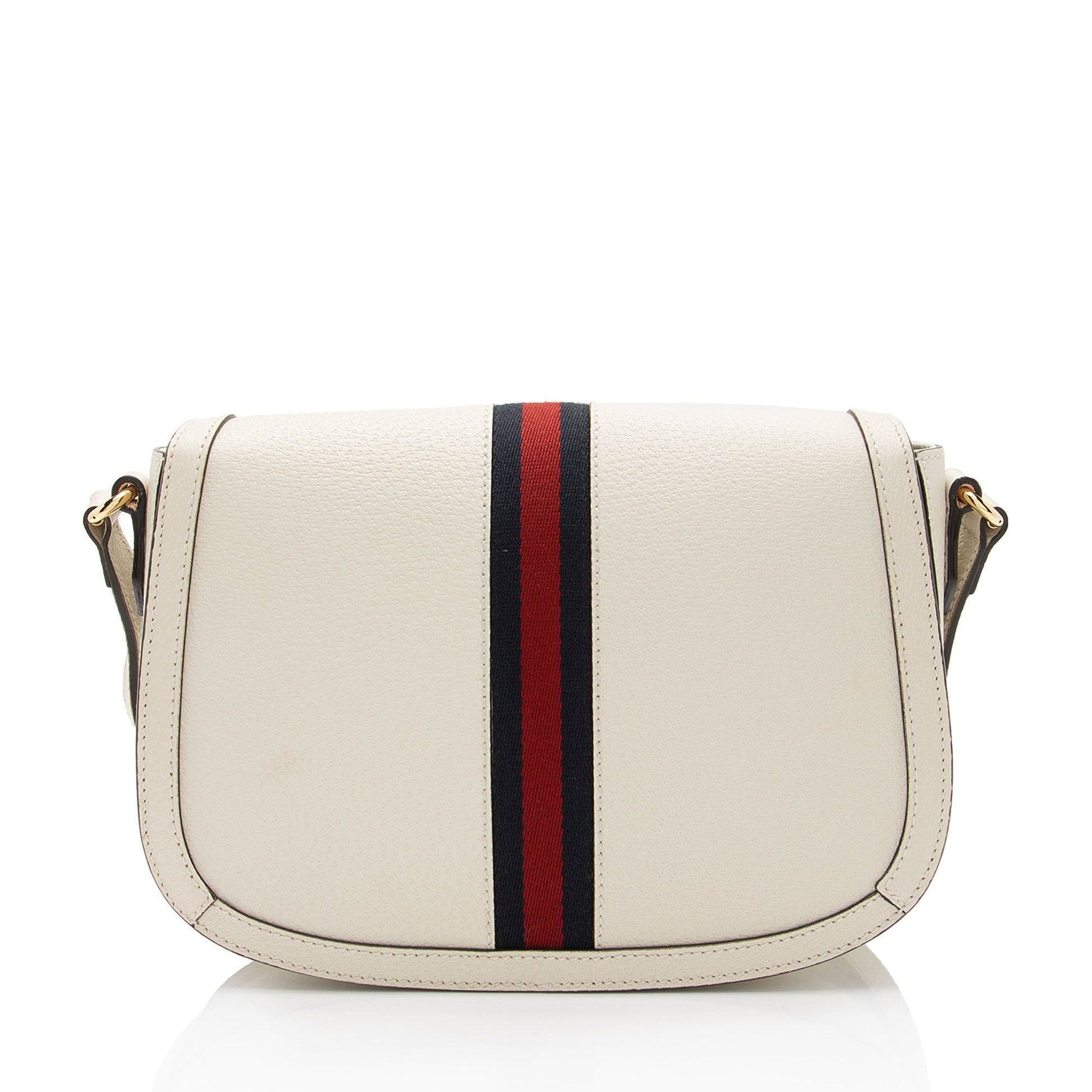 Gucci Ophidia Messenger SHF-d4mnSM Nylon Calfskin White Flap Shoulder Bag