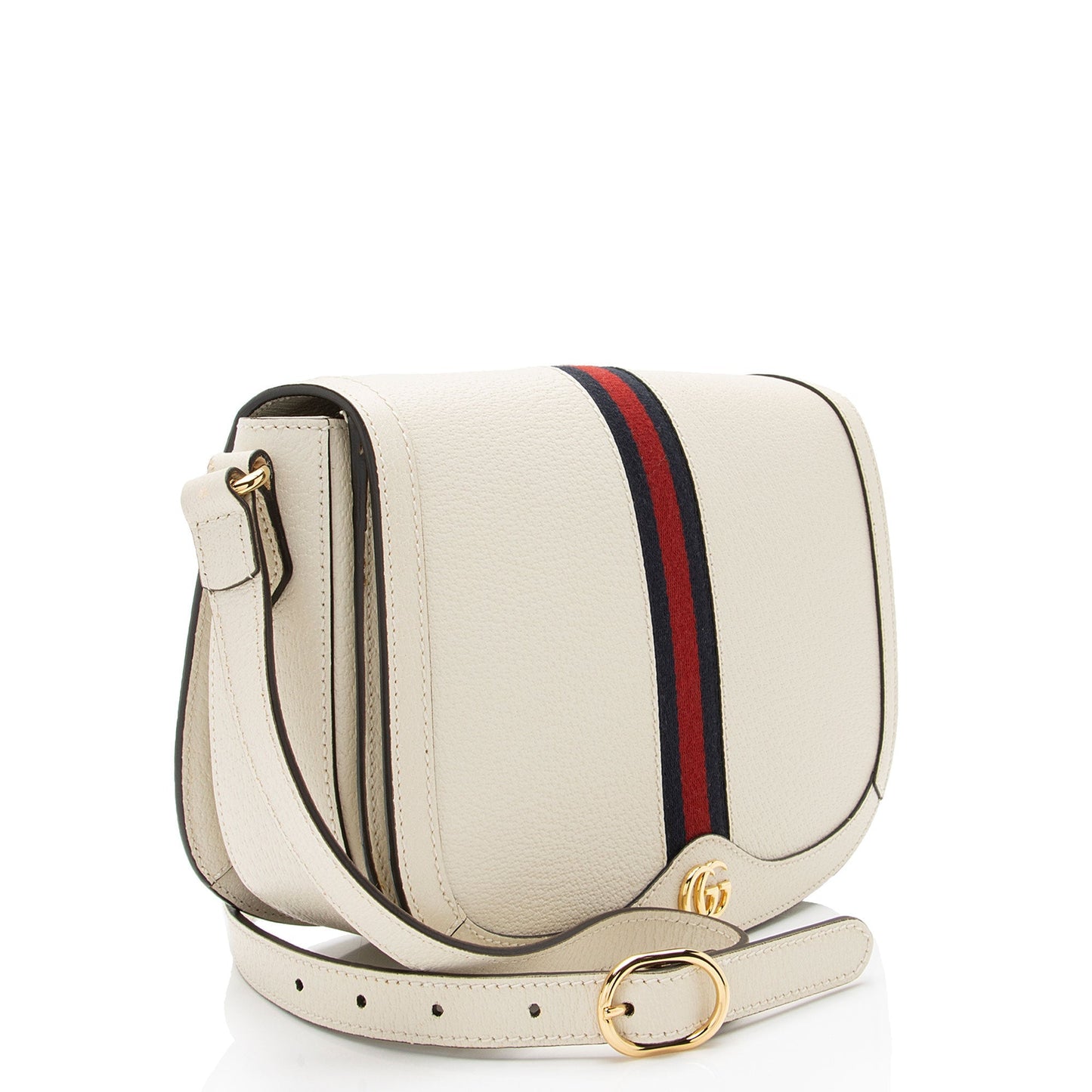 Gucci Ophidia Messenger SHF-d4mnSM Nylon Calfskin White Flap Shoulder Bag