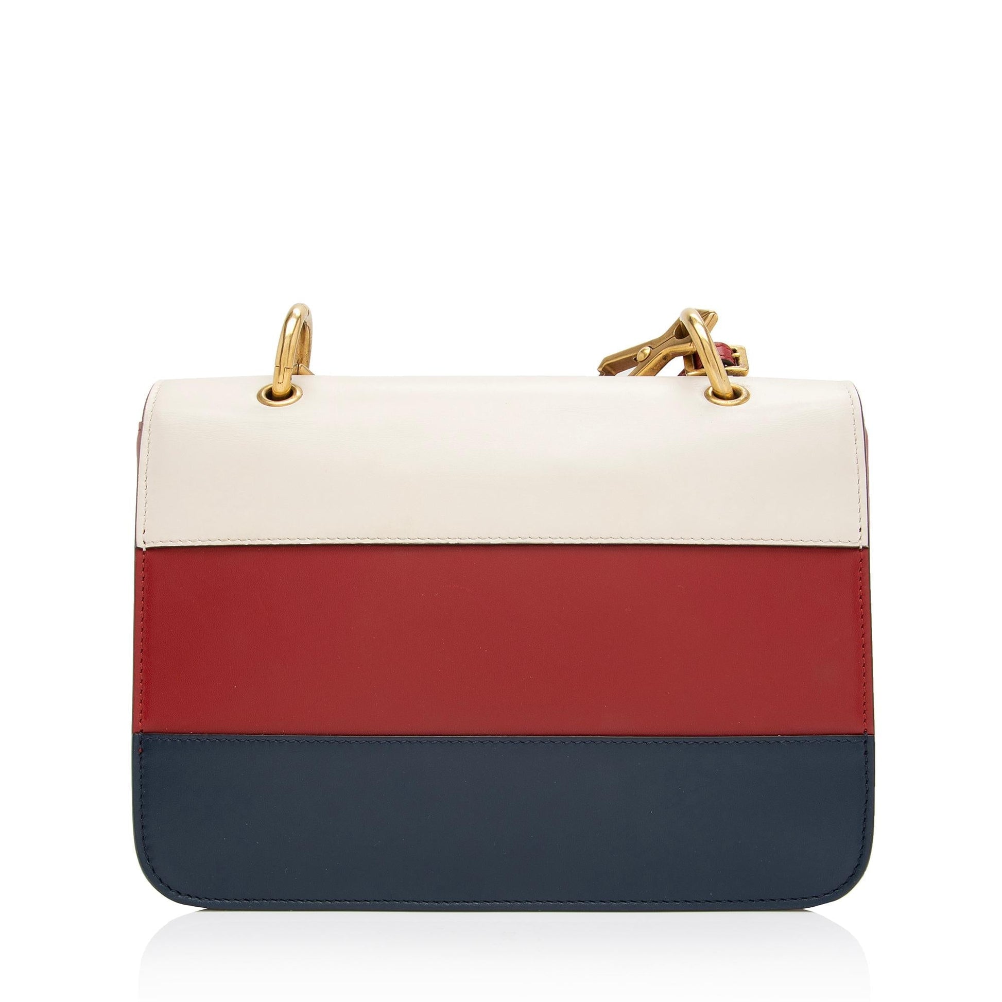 Gucci Queen Margaret SHF-nu0nao Nylon Calfskin White Blue Crossbody Bag