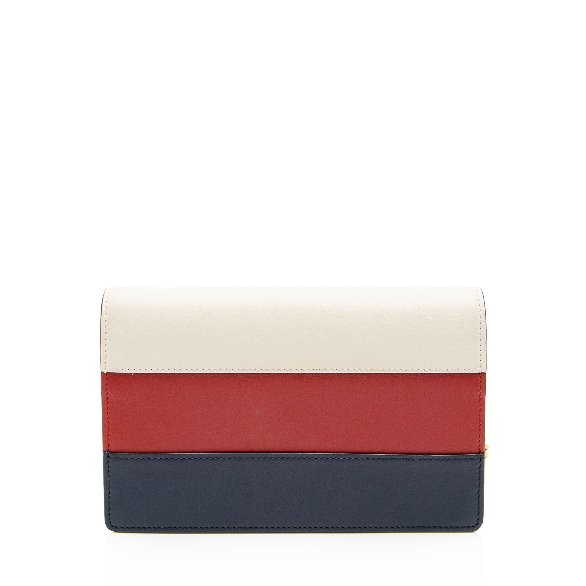 Gucci Queen Margaret Wallet on Chain Calfskin White Blue Red Crossbody Bag