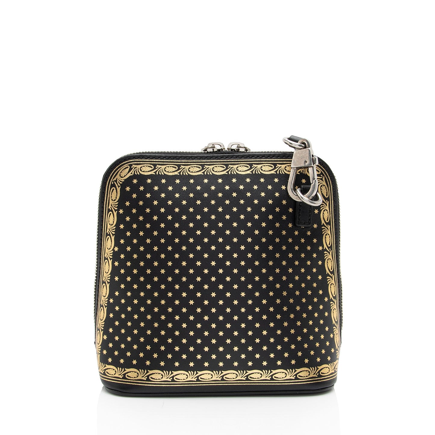 Gucci Star Print Guccy Calfskin Black Gold Mini Crossbody Bag Shf Bf5G9D