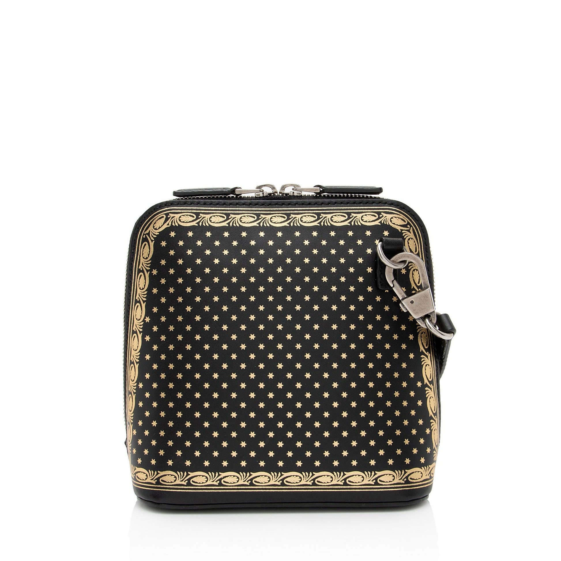 Gucci Star Print Guccy Calfskin Black Gold Mini Crossbody Bag