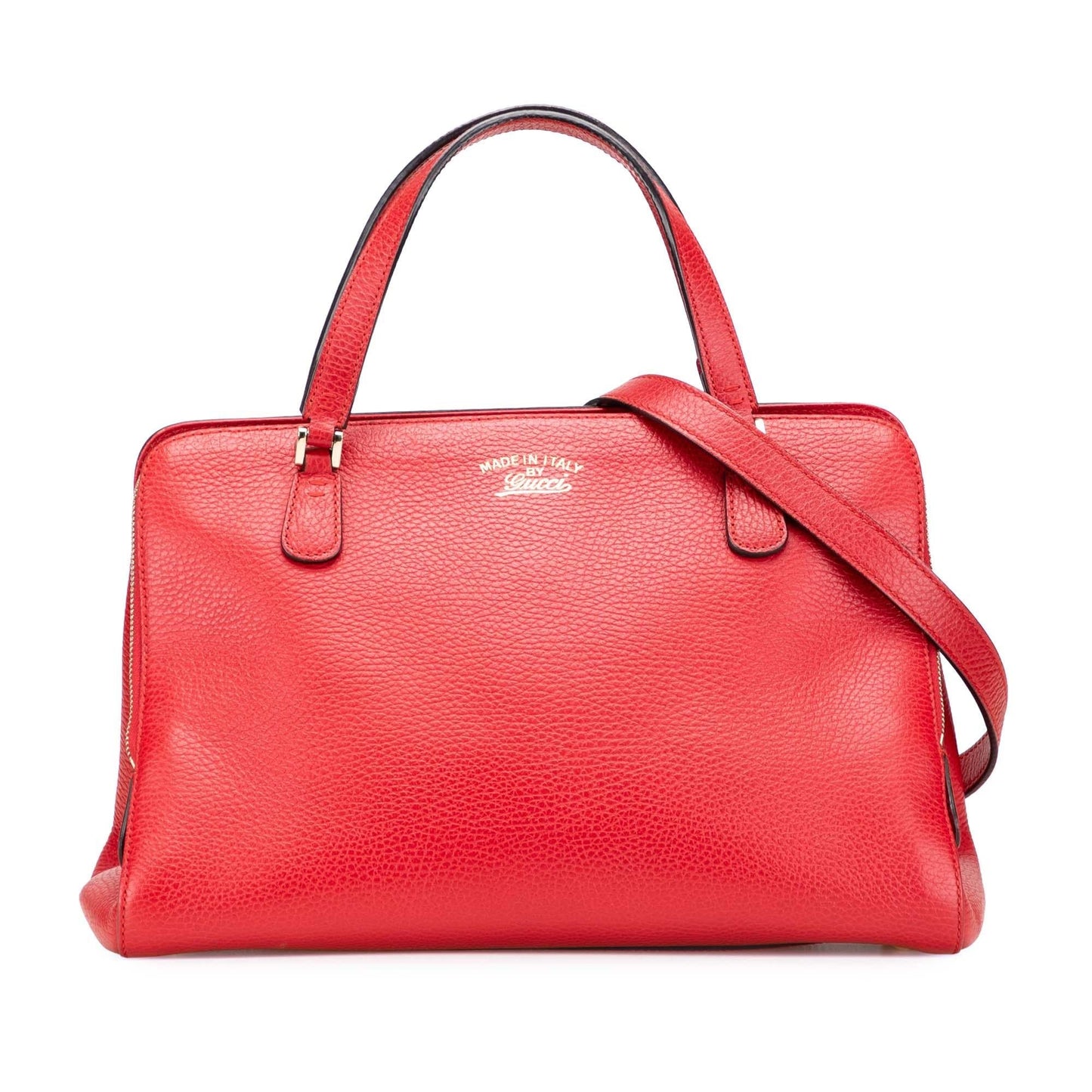Gucci Swing Calf Calfskin Red Top Handle Satchel Bag Satchel 1