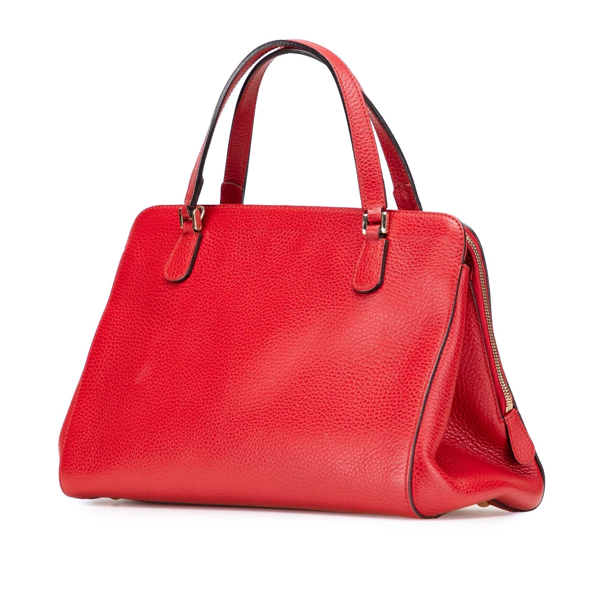 Gucci Swing Calf Calfskin Red Top Handle Satchel Bag Satchel 1