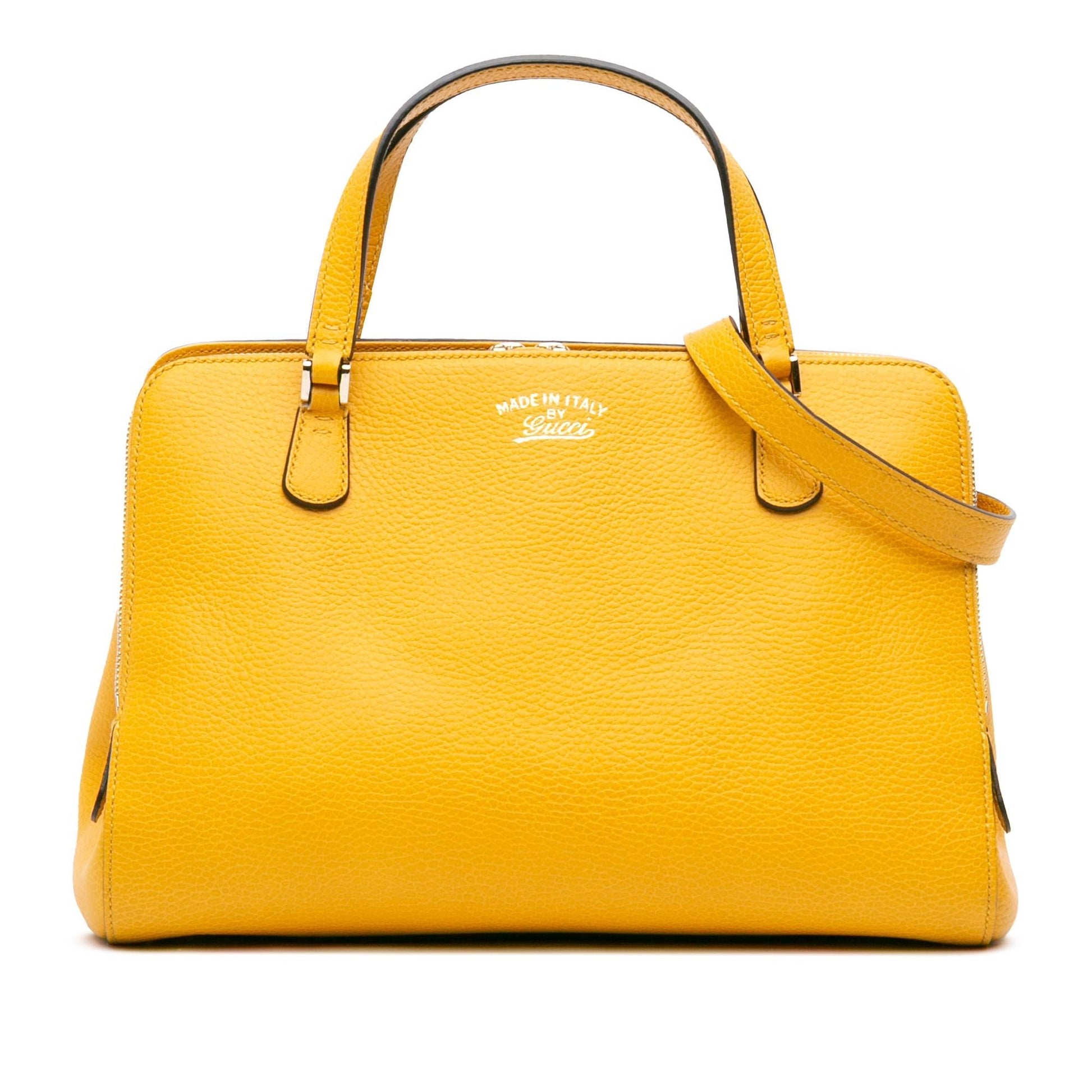 Gucci Swing Calfskin Top Handle Travel Bag
