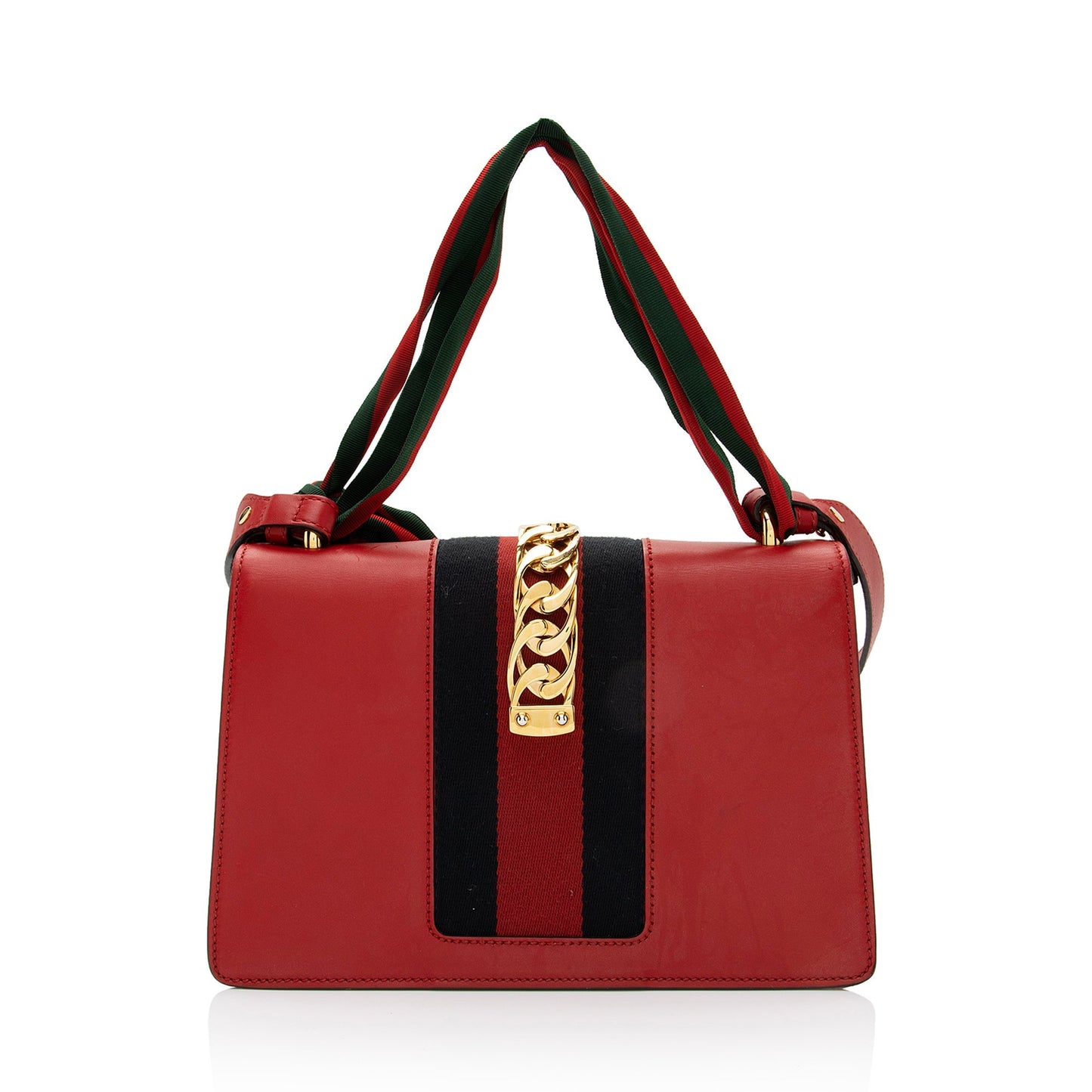 Gucci Sylvie SHF-eOUvJC Nylon Calfskin Red Small Shoulder Bag