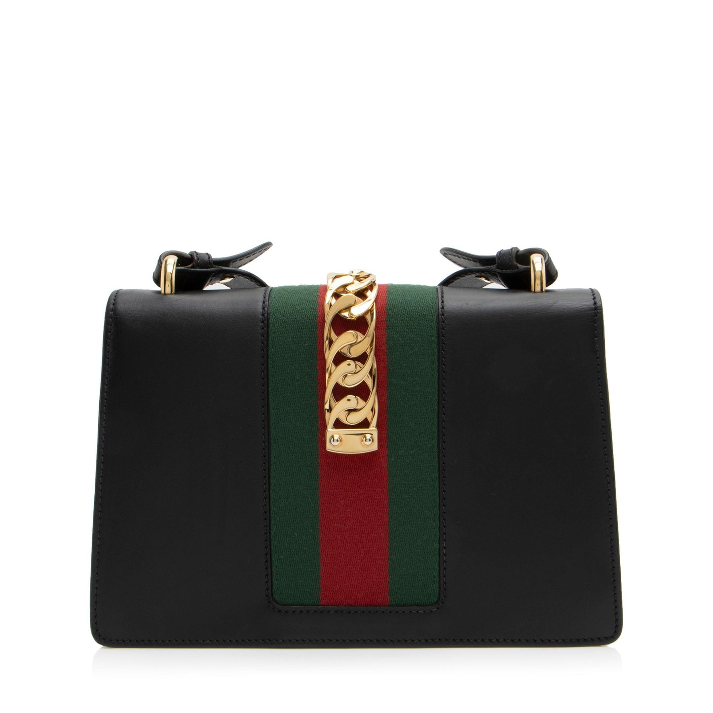 Gucci Sylvie SHF-0C37e0 Nylon Calfskin Black Small Shoulder Bag