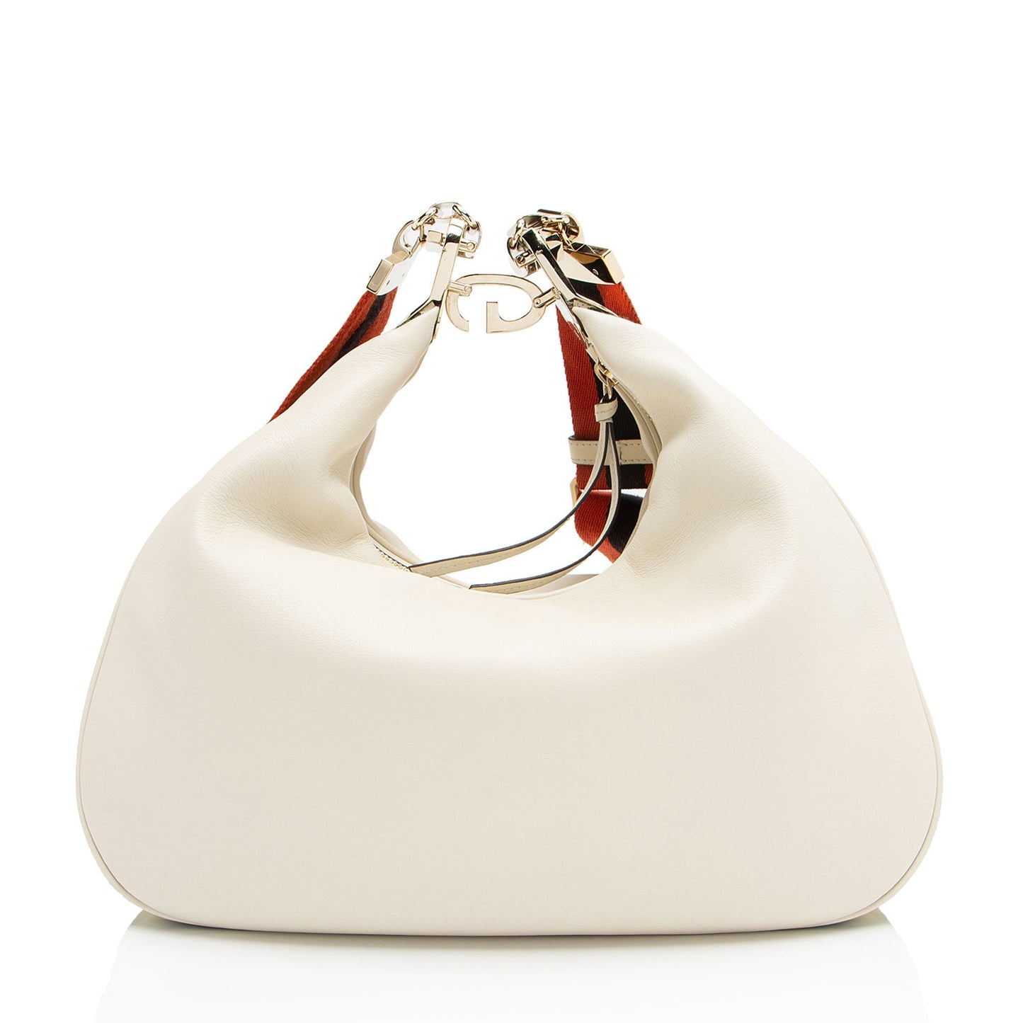 Gucci Web Attache Calfskin Large Shoulder Bag