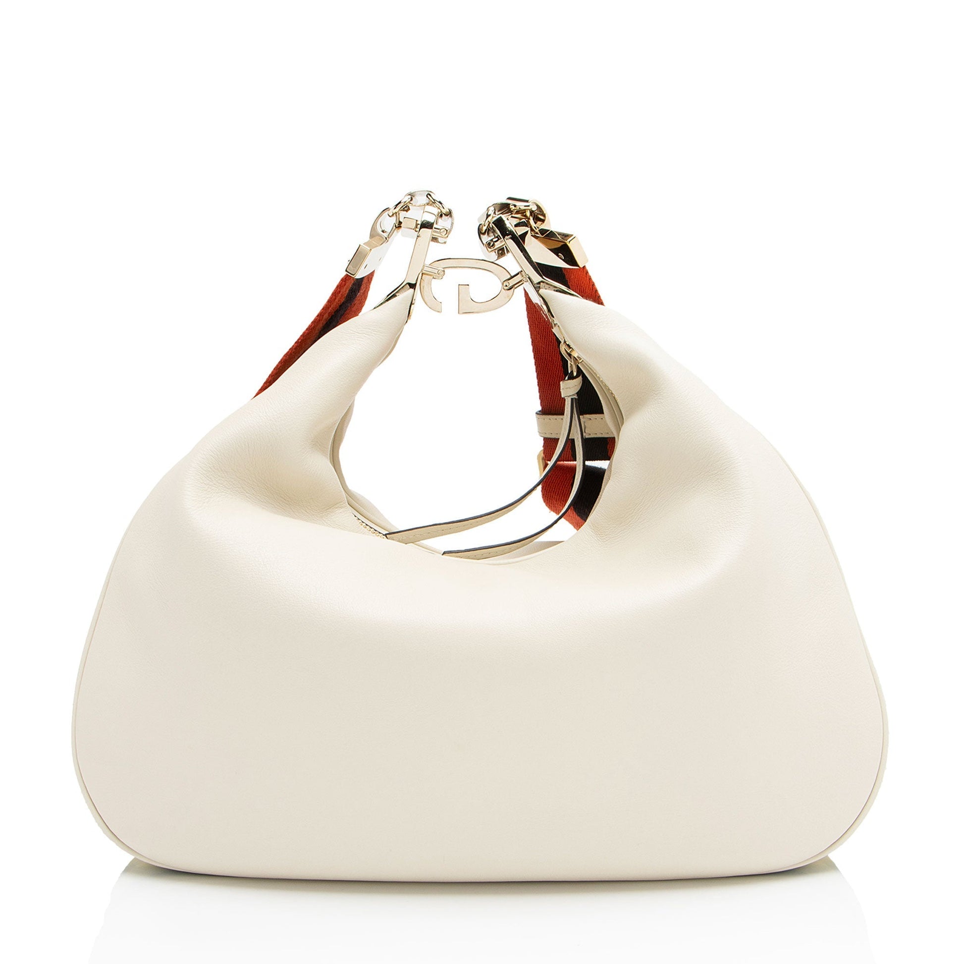 Gucci Web Attache Calfskin Large Shoulder Bag