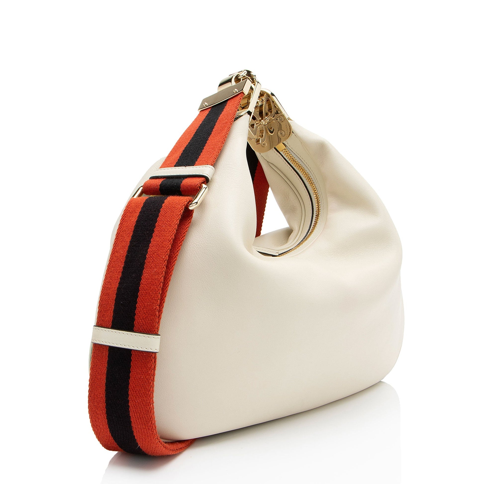 Gucci Web Attache Calfskin Large Shoulder Bag