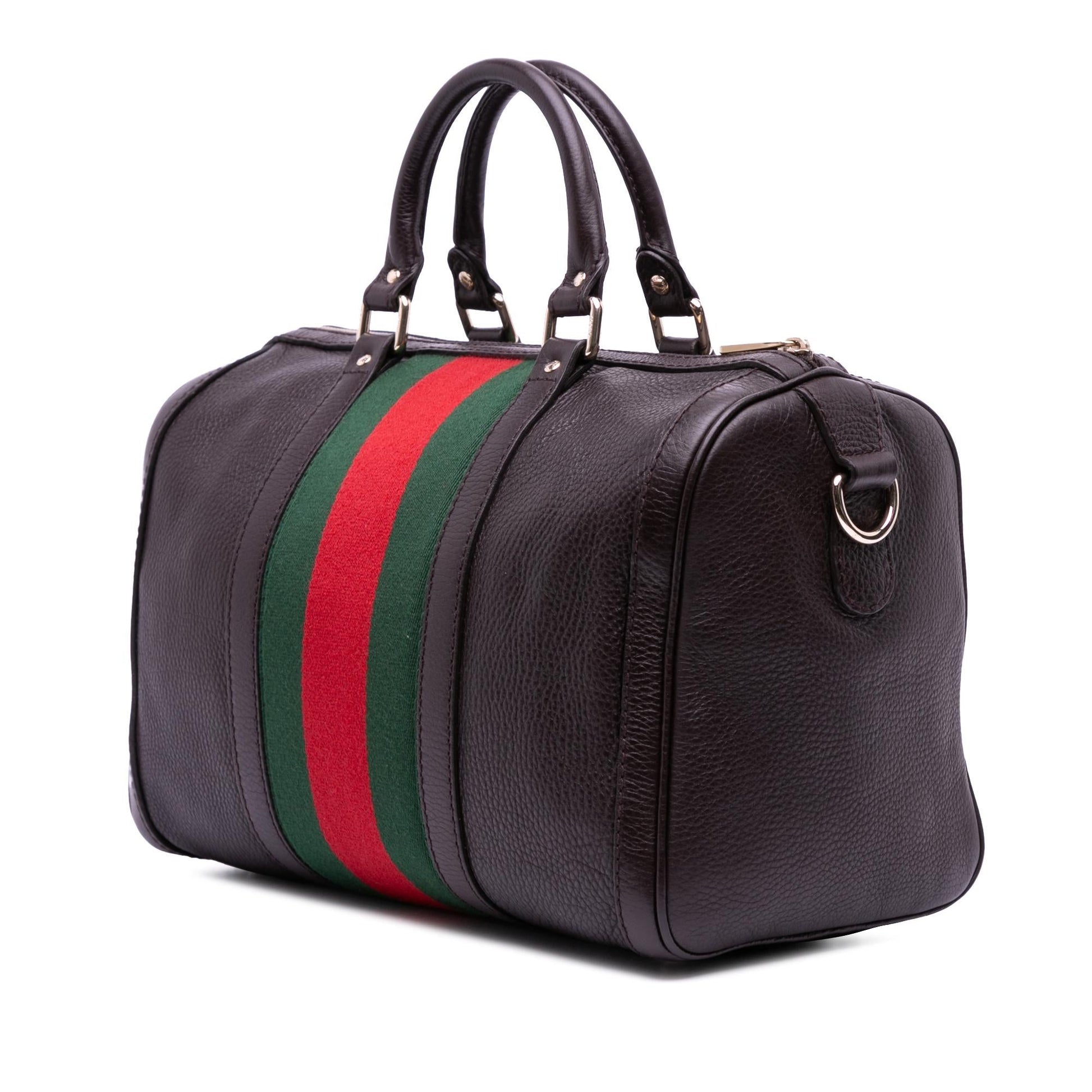 Gucci Web Joy Boston Calfskin Travel Bag