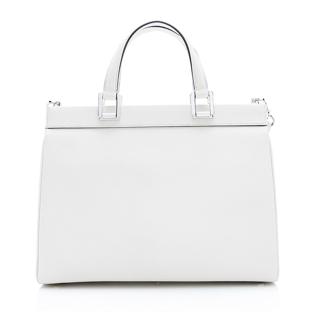 Gucci Zumi SHF Leather Calfskin White Medium Tote Bag
