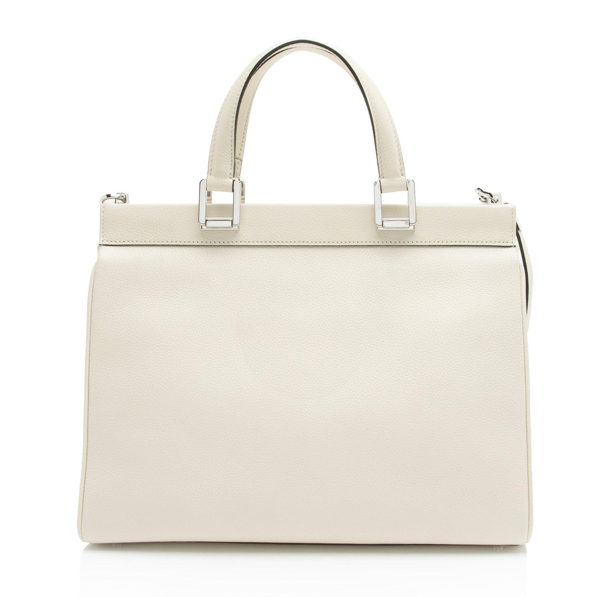 Gucci Zumi Leather Calfskin White Medium Tote Bag