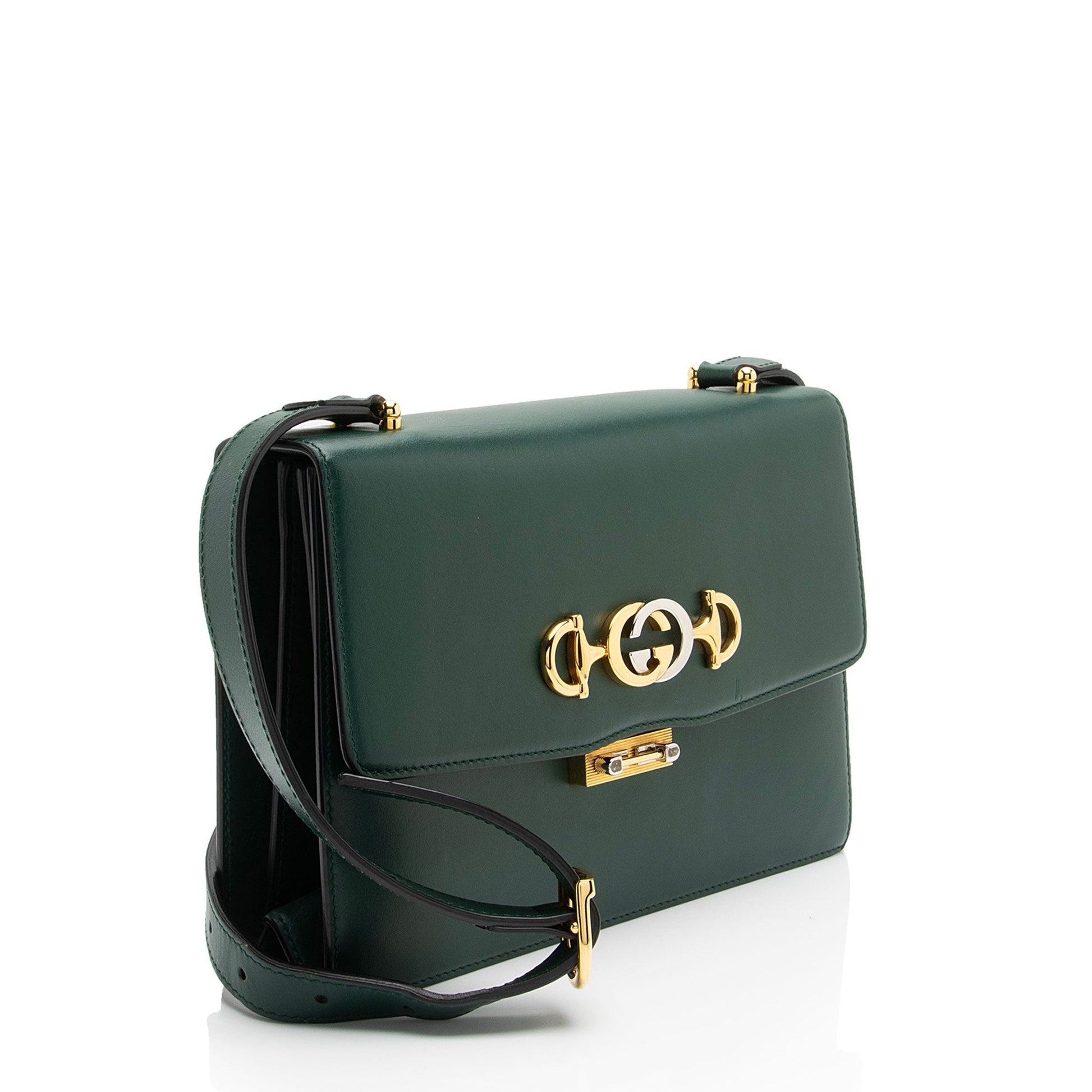 Gucci Zumi SHF-vkJfVX Calfskin Green Small Crossbody Bag