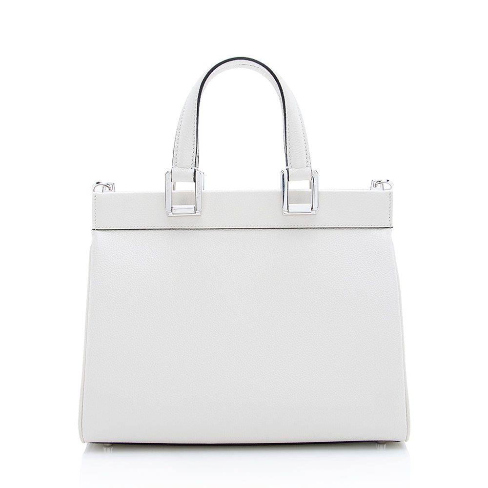Gucci Zumi SHF Calfskin White Small Tote Bag