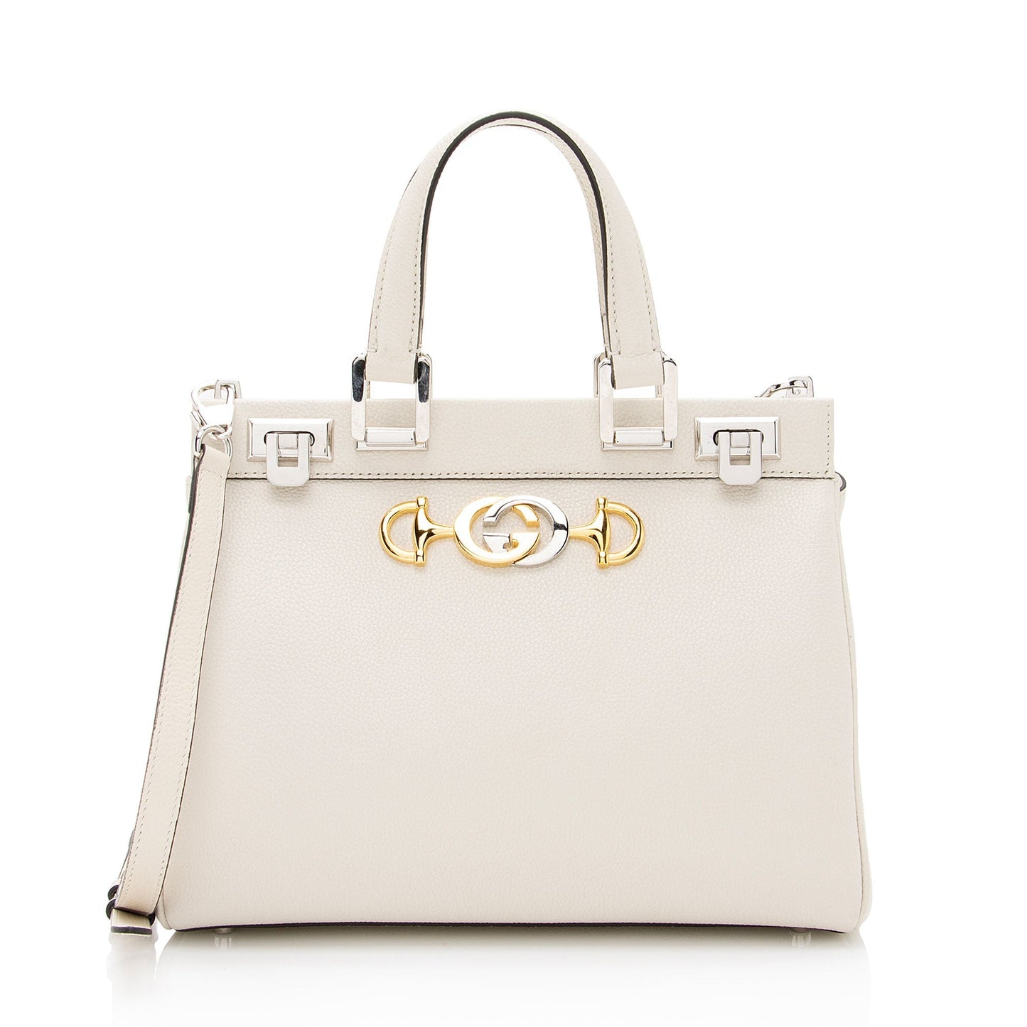 Gucci Zumi SHF-OX6DtH Calfskin White Small Tote Bag