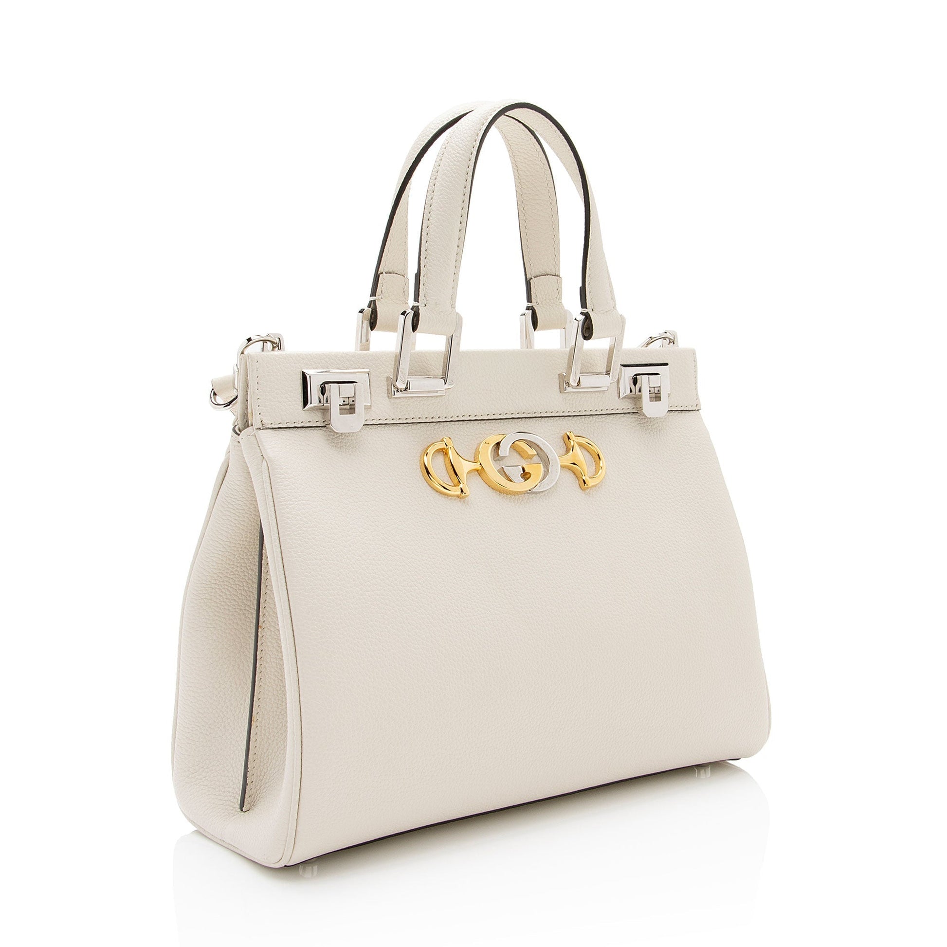 Gucci Zumi SHF-OX6DtH Calfskin White Small Tote Bag