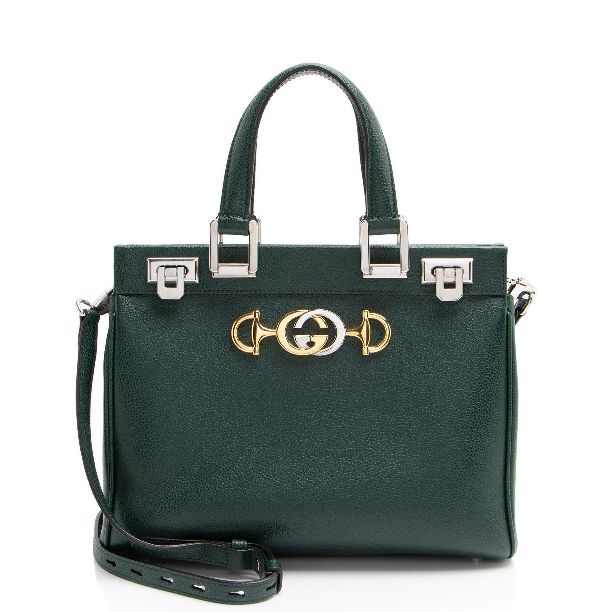 Gucci Zumi Calfskin Green Small Tote Bag
