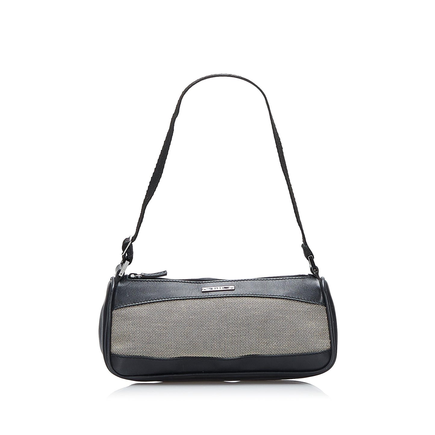 Gucci Baguette SHG-jVeAk8 Canvas Calf Black Grey Handbag