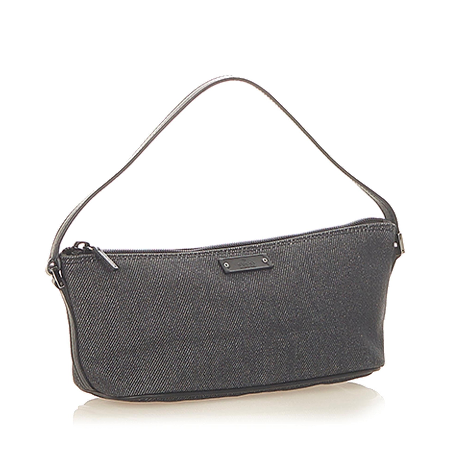 Gucci Boat SHG Canvas Black Handbag