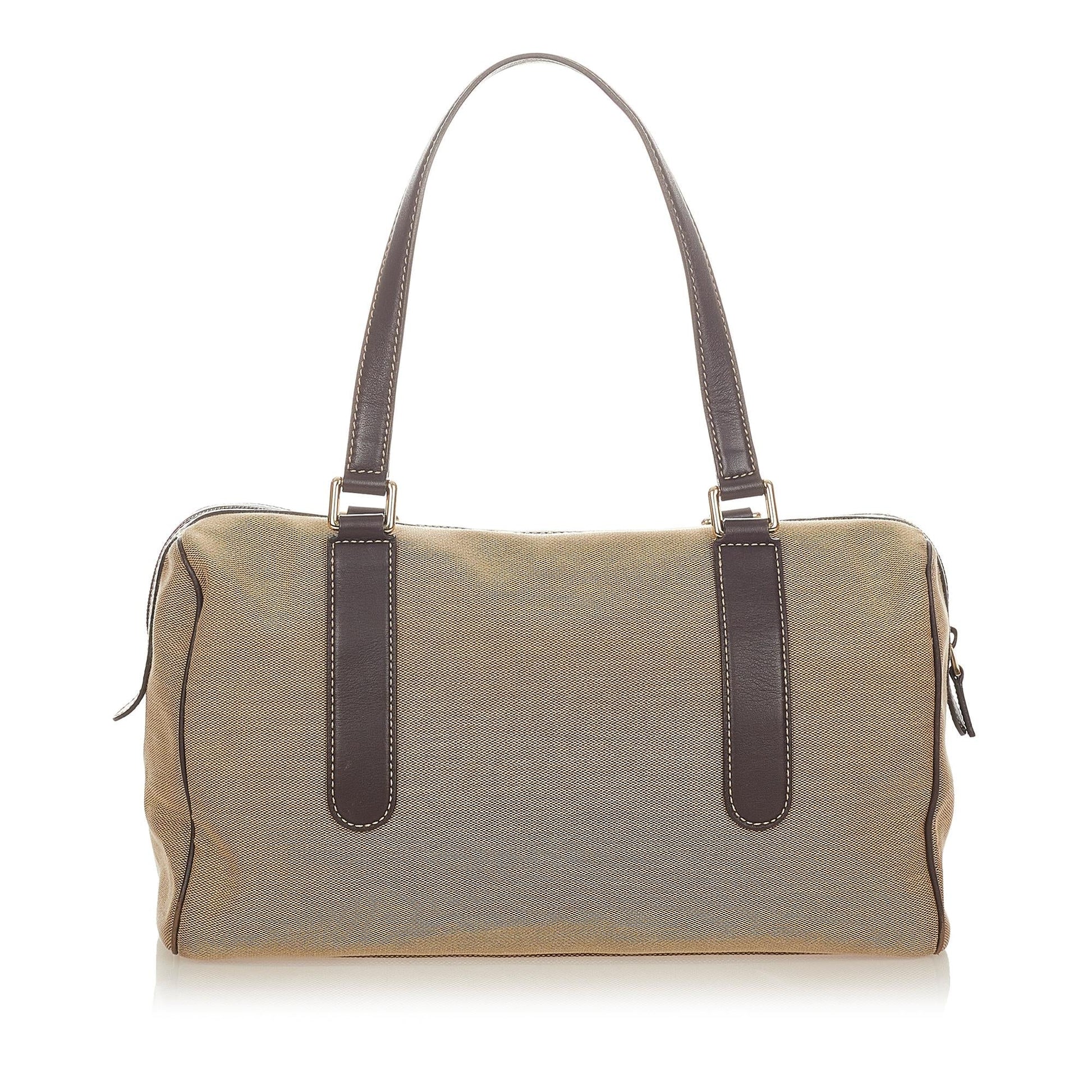 Gucci Boston SHG Canvas Brown Satchel Bag 3