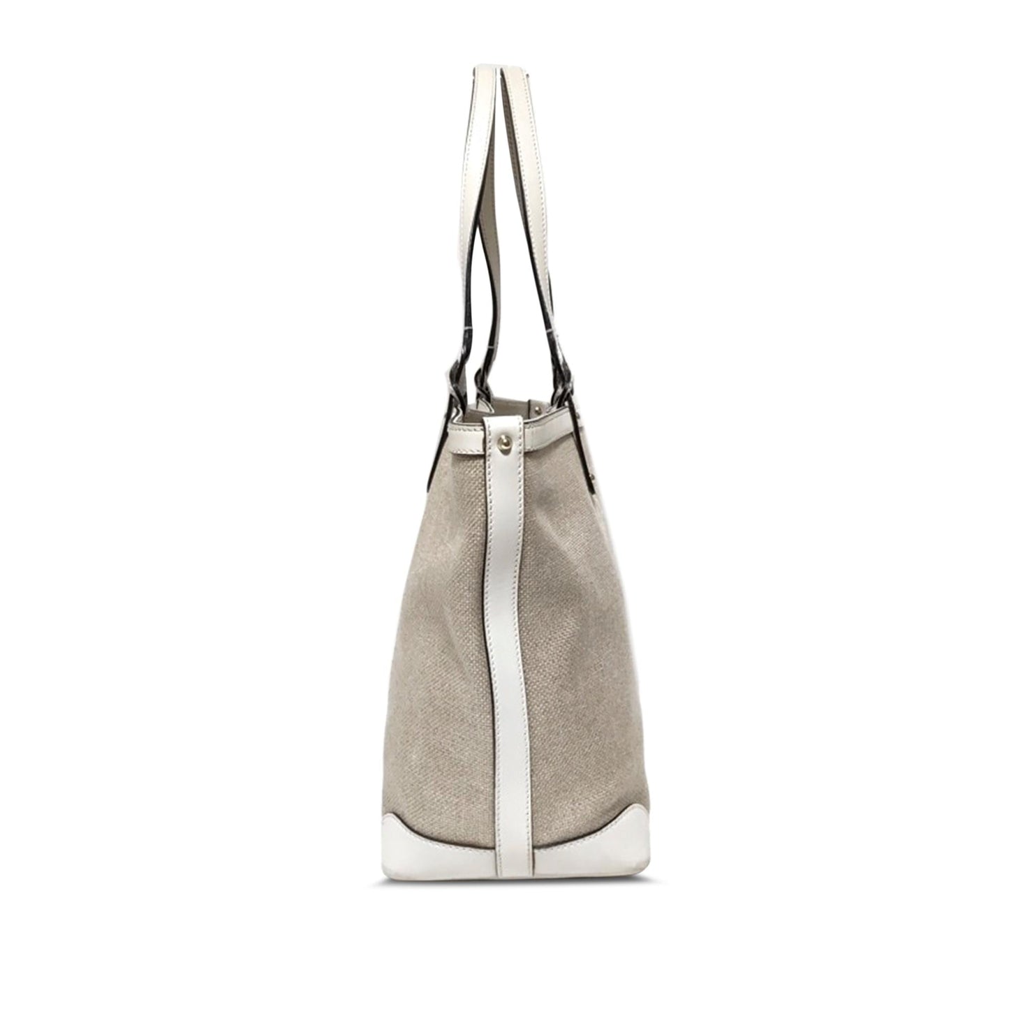 Gucci Craft SHG- V8c3 Canvas Calf White Brown Tote Bag