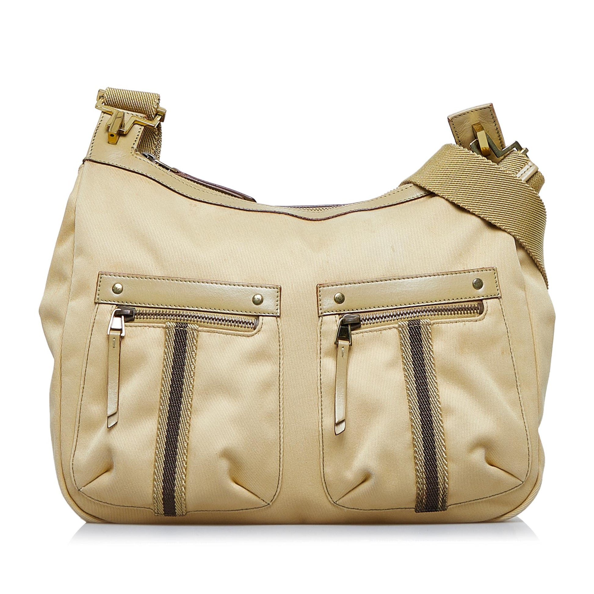 Gucci SHG-6N1pzD Canvas Brown Crossbody Bag