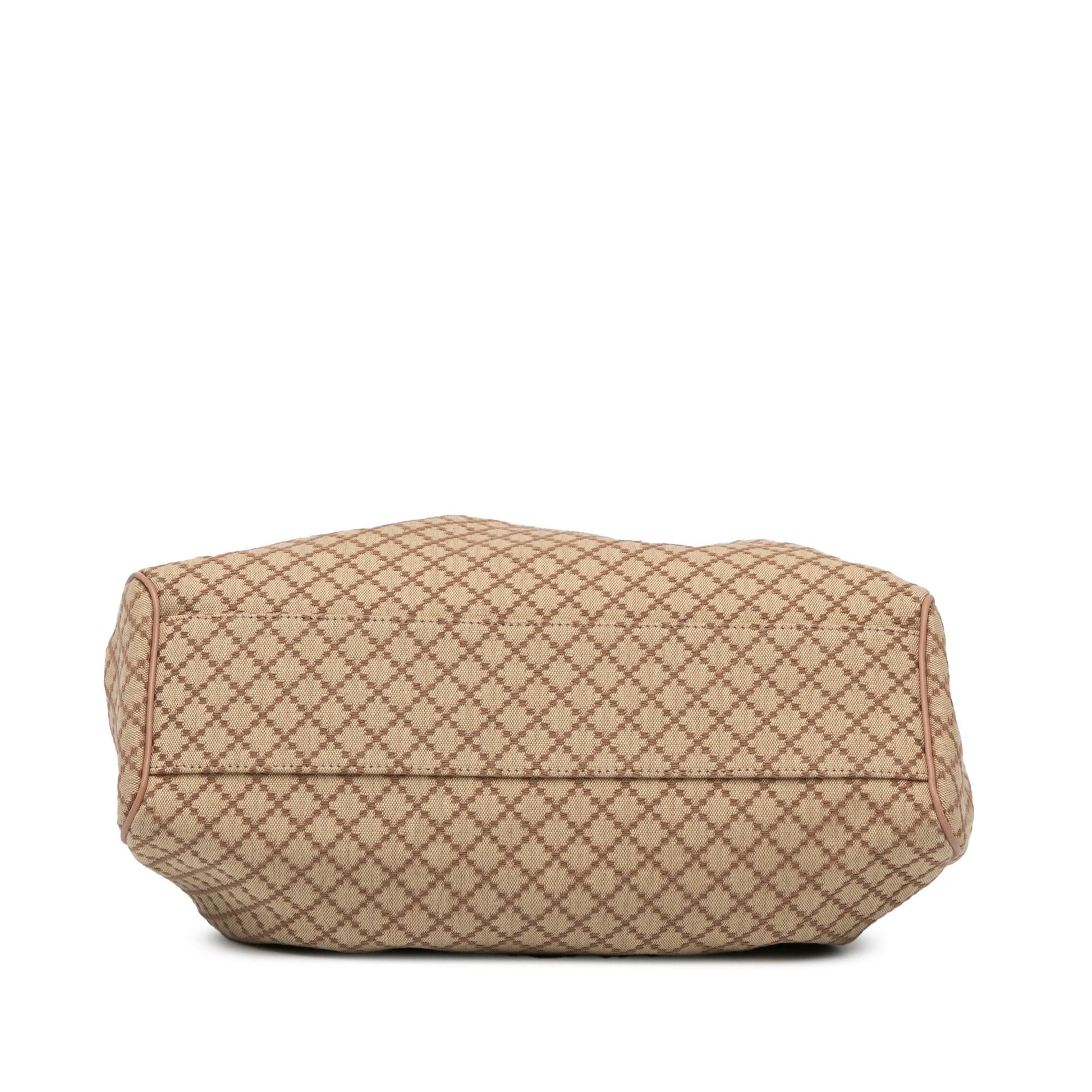 Gucci Diamante Sukey SHG-ImLLQU Canvas Calf Brown Tote Bag