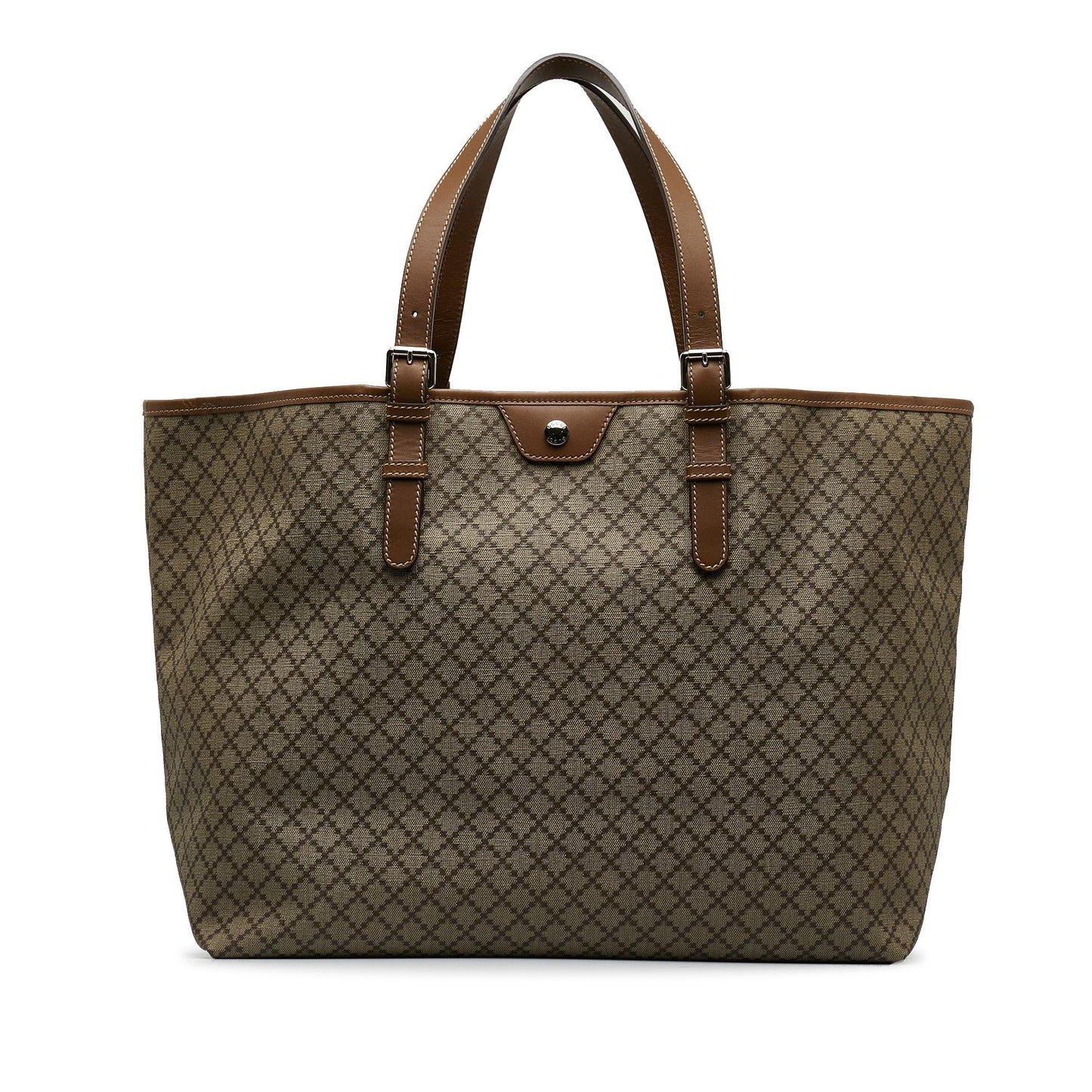 Gucci Diamante SHG-GAcx74 Canvas Calf Brown Tote Bag