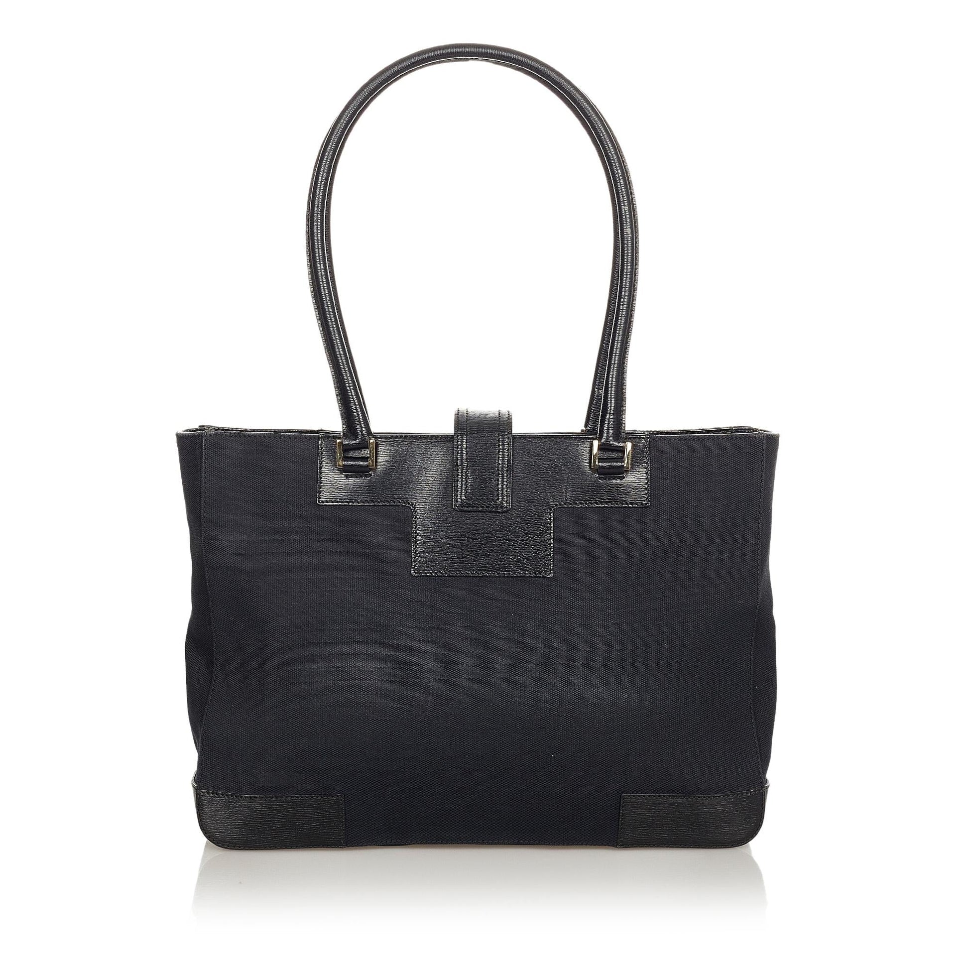 Gucci SHG Canvas Black Satchel Bag 3