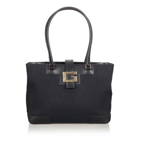 Gucci SHG Canvas Black Satchel Bag 3