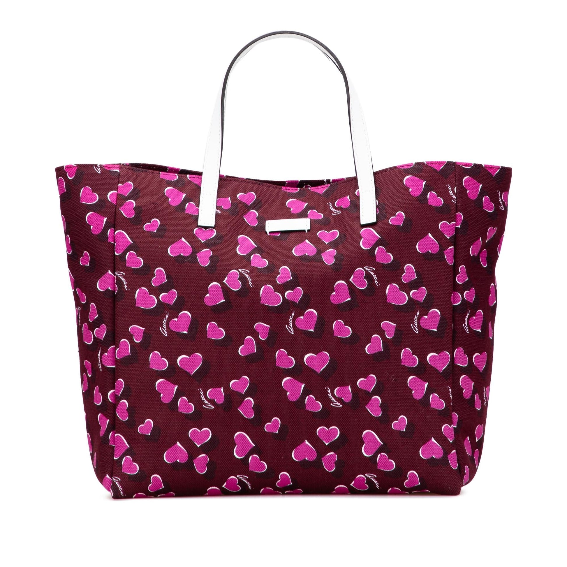 Gucci Heartbeat Canvas Tote Bag