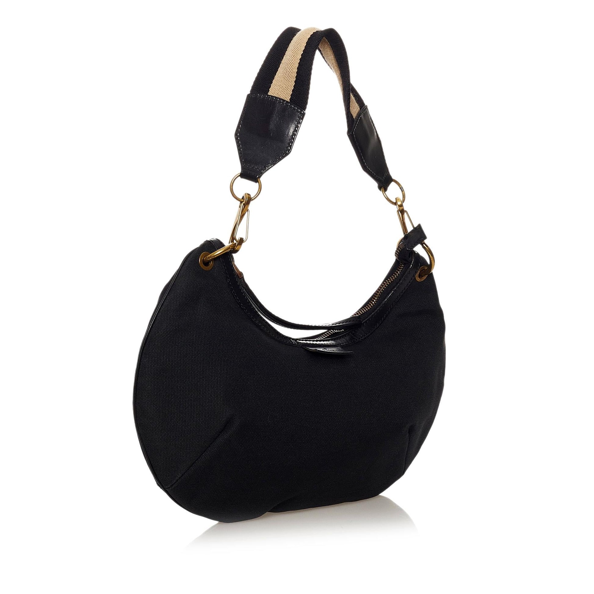 Gucci SHG Canvas Black Shoulder Bag