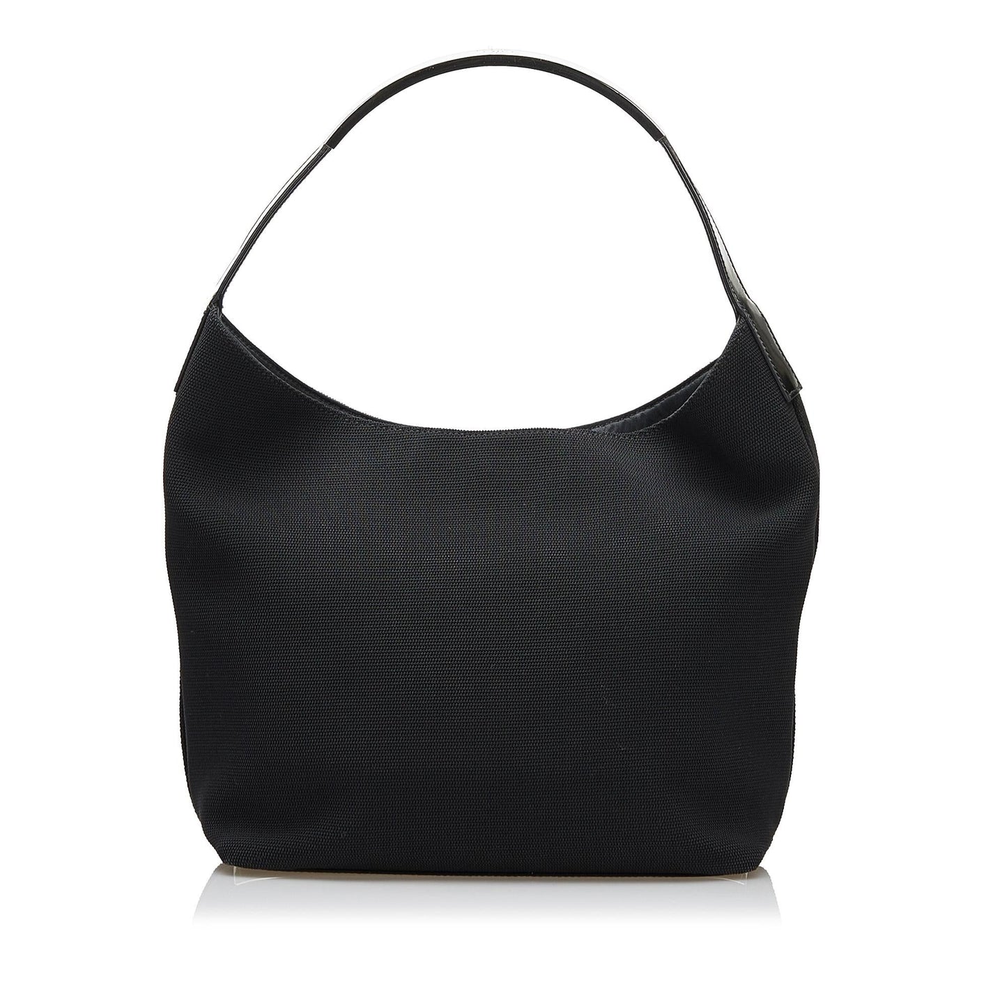 Gucci SHG Leather Canvas Patent Black Shoulder Bag