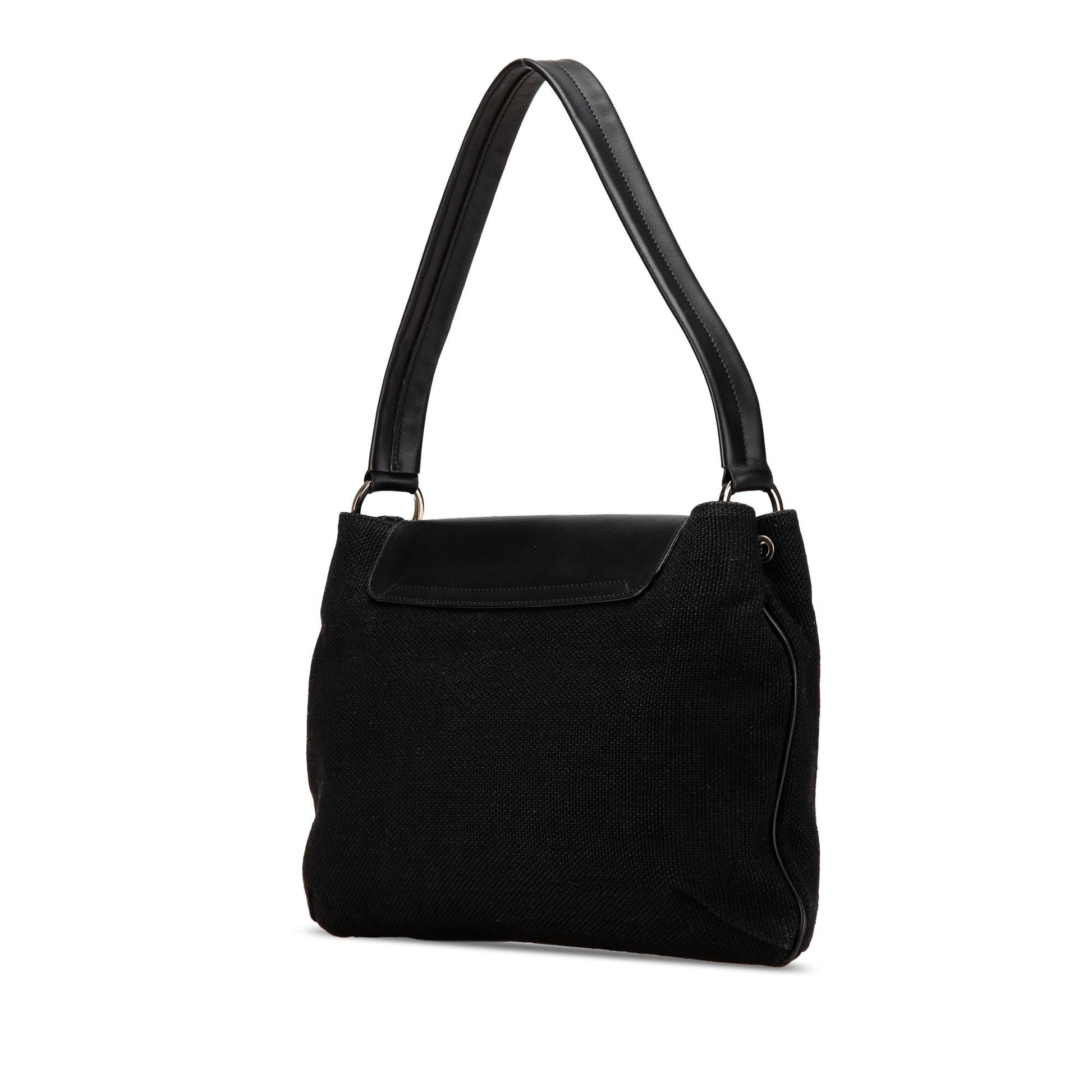 Gucci Canvas Calf Black Shoulder Bag