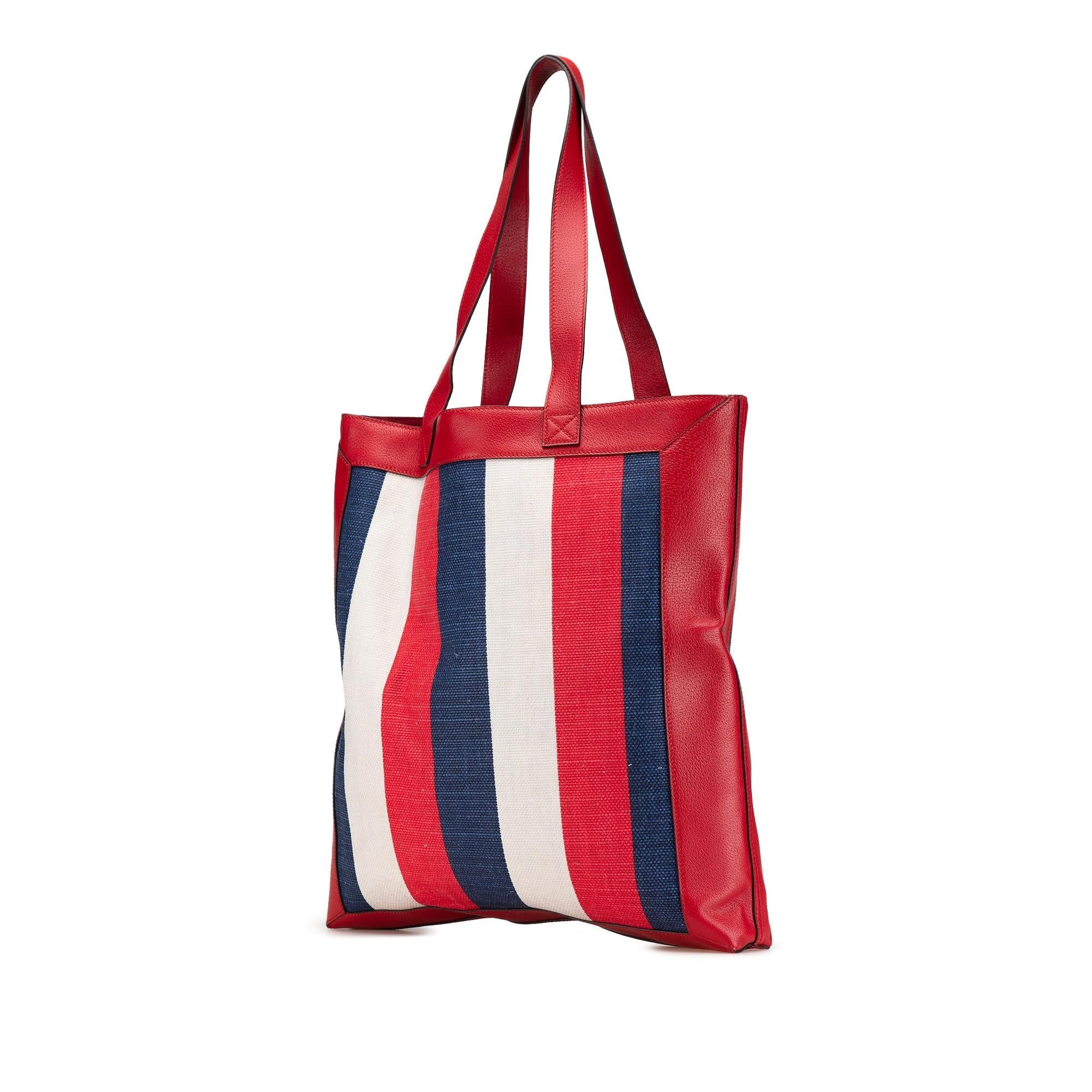Gucci Sylvie Baiadera Canvas Red Tote Bag