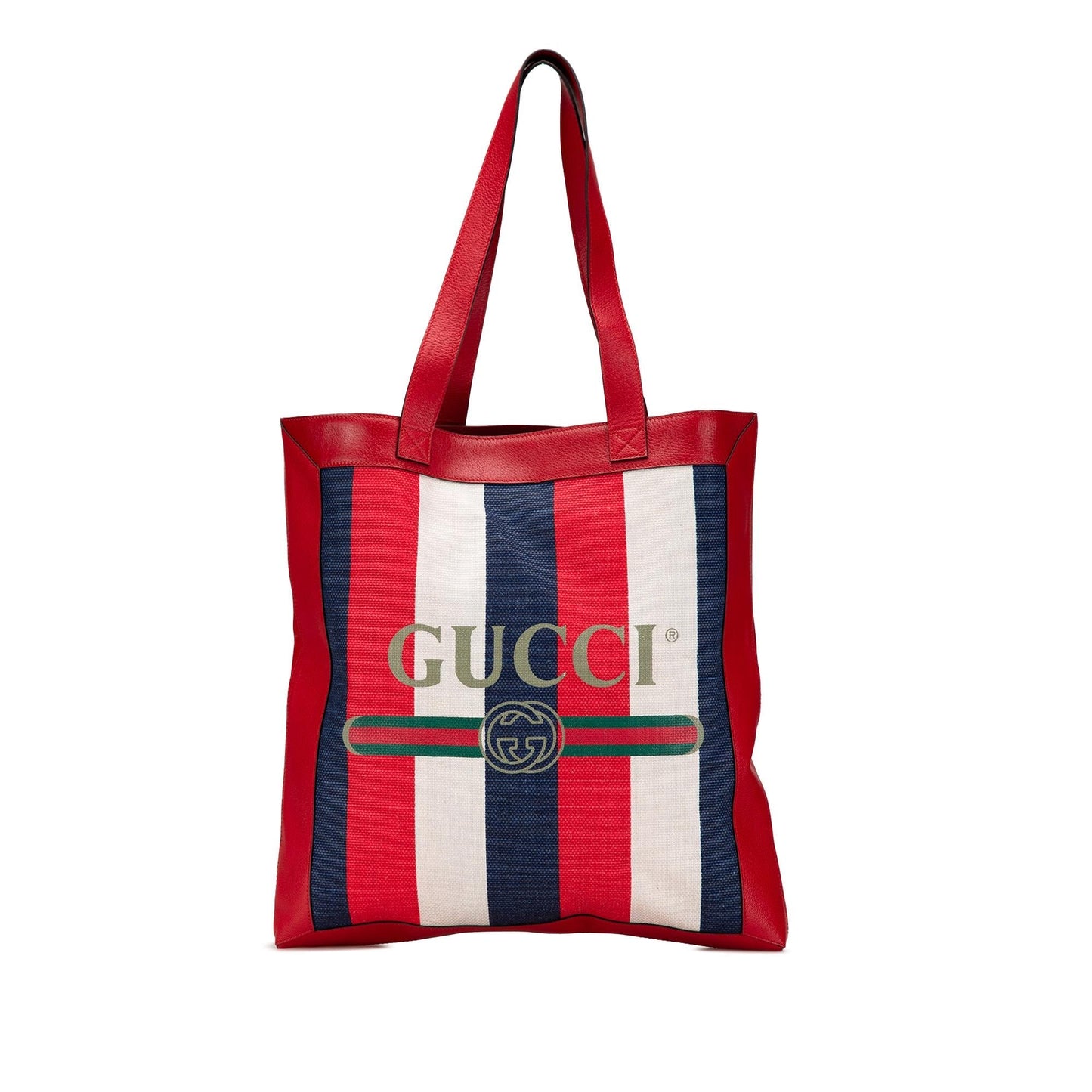 Gucci Sylvie Baiadera Canvas Red Tote Bag Tote 1