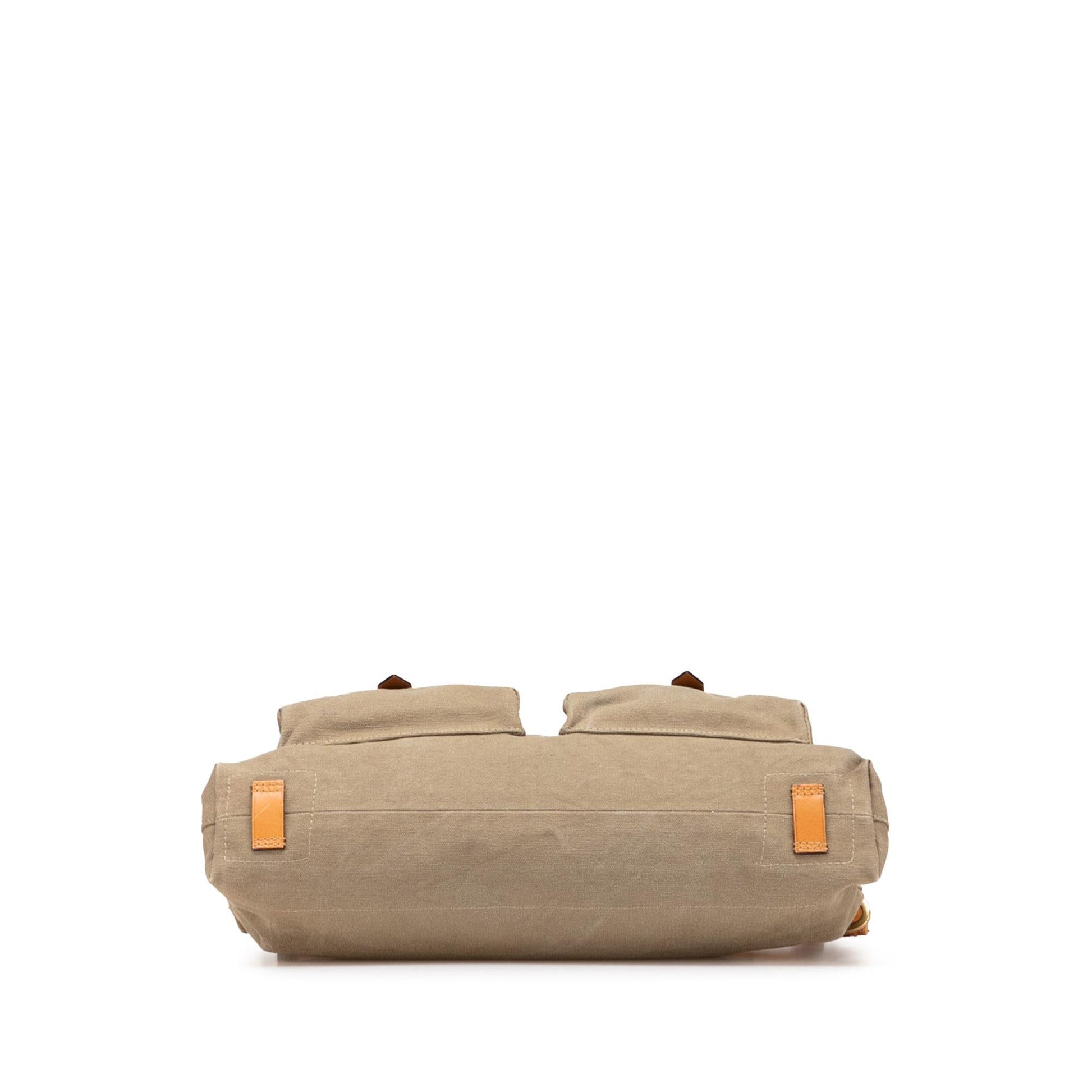 Gucci Utilitarian Canvas Brown Shoulder Bag