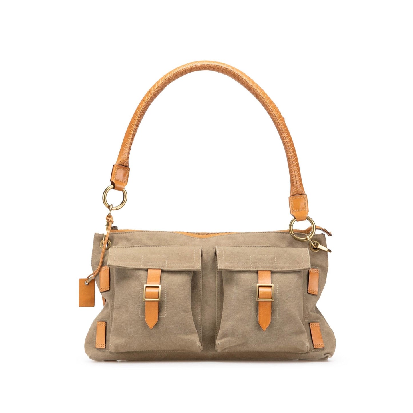 Gucci Utilitarian Canvas Brown Shoulder Bag