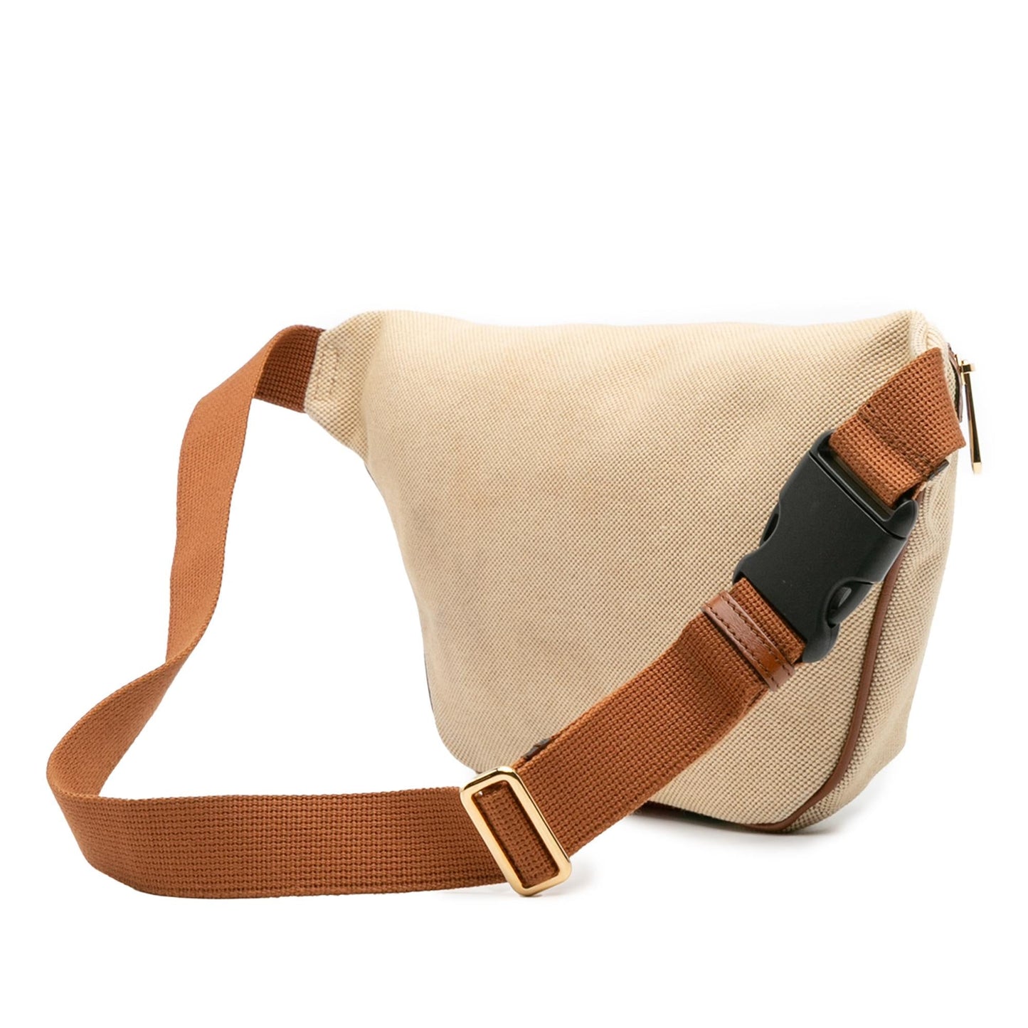 Gucci Web Belt Canvas Calf Brown Accessory