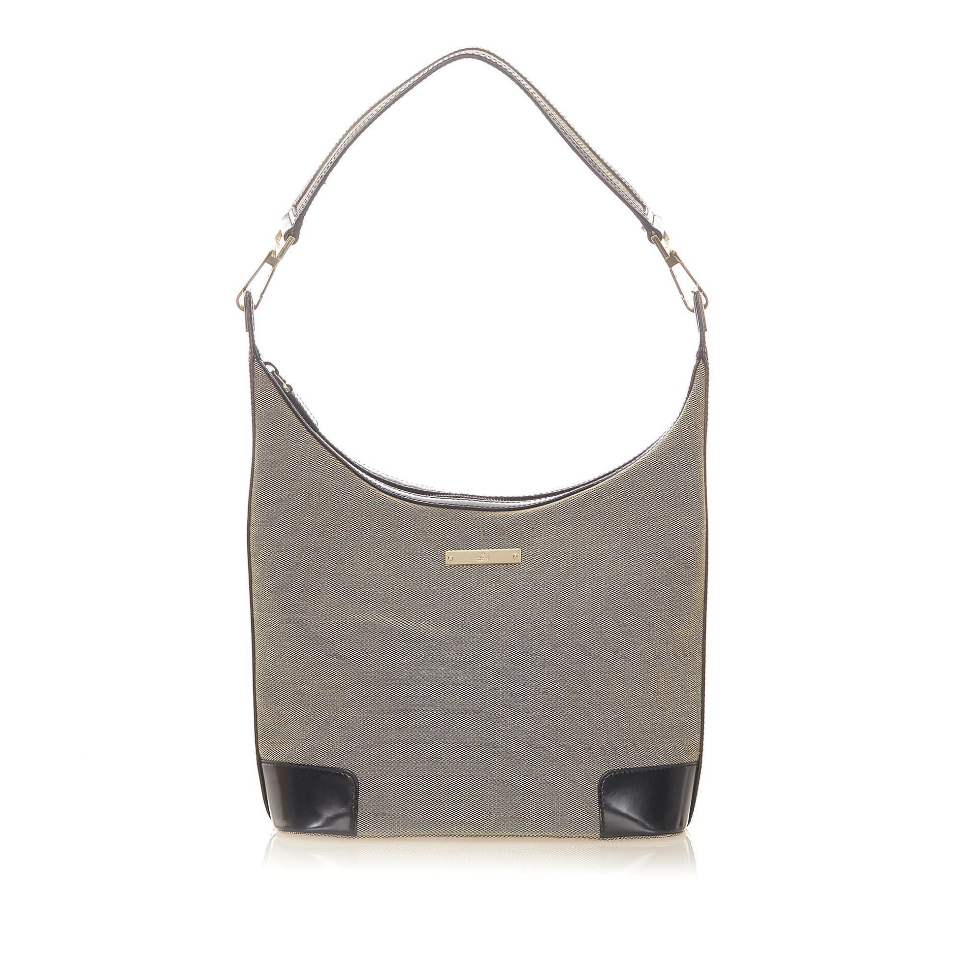 Gucci Web SHG Canvas Black Grey Shoulder Bag