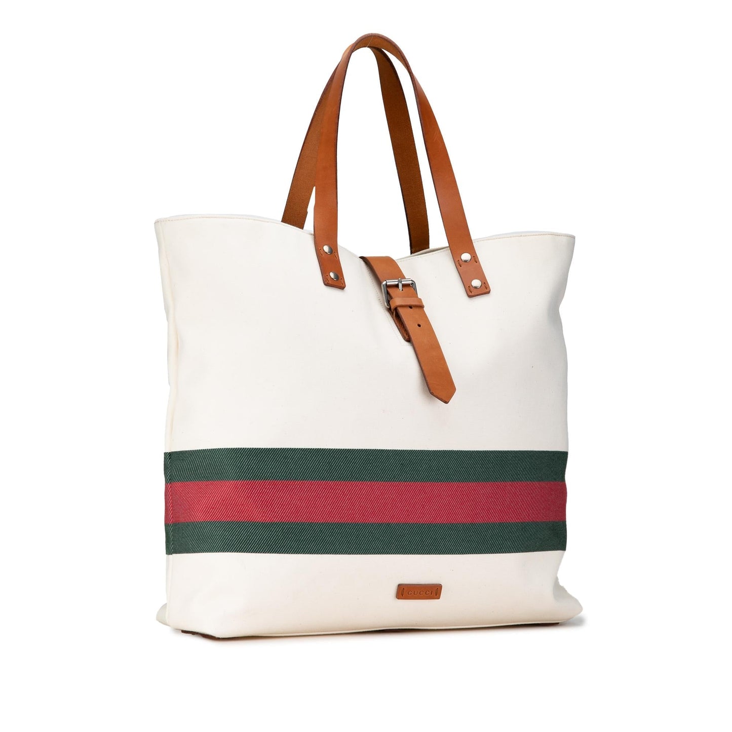 Gucci Web SHG-Wgx5wH Canvas Calf Brown Tote Bag