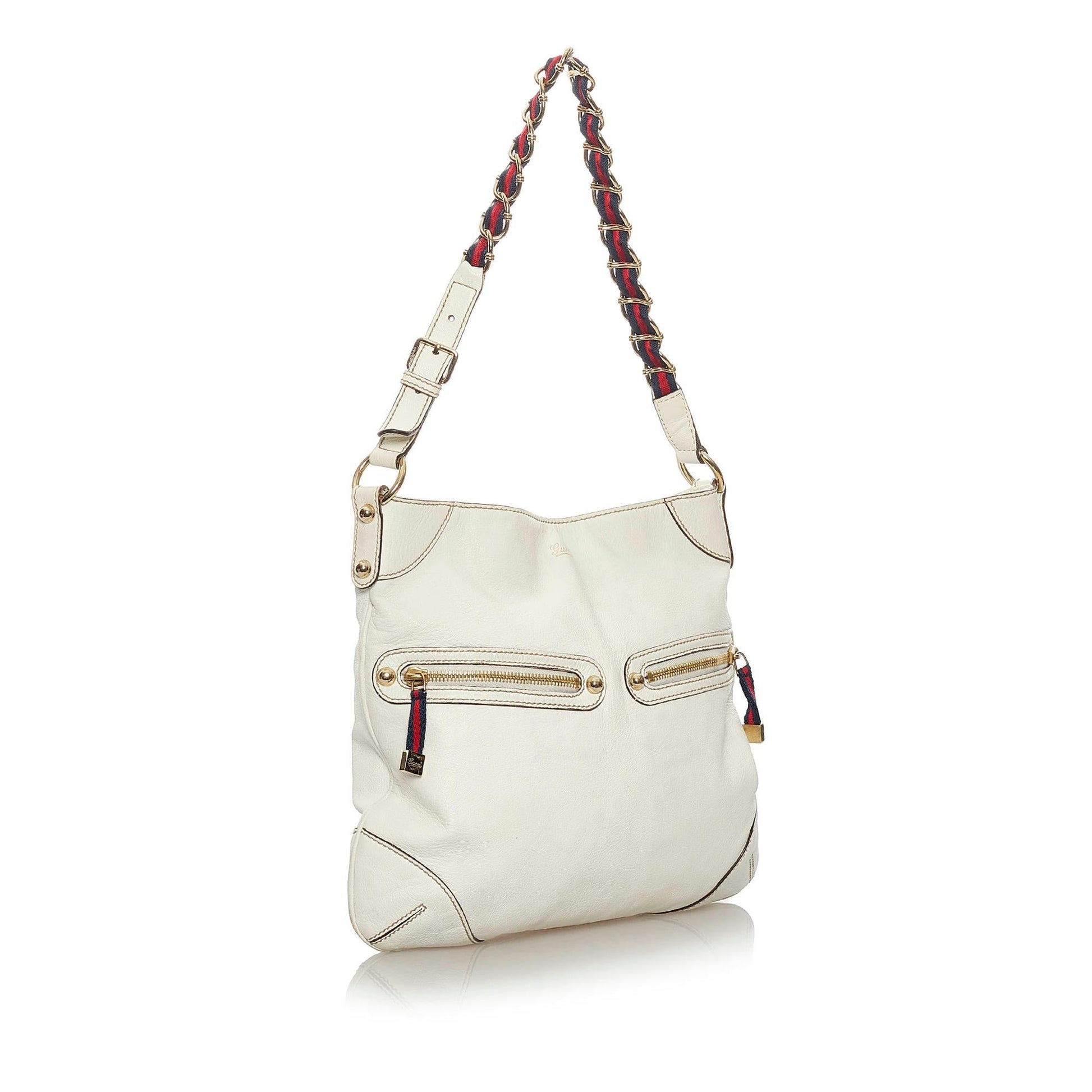 Gucci Capri Ranch Kid SHG Leather Calf White Shoulder Bag