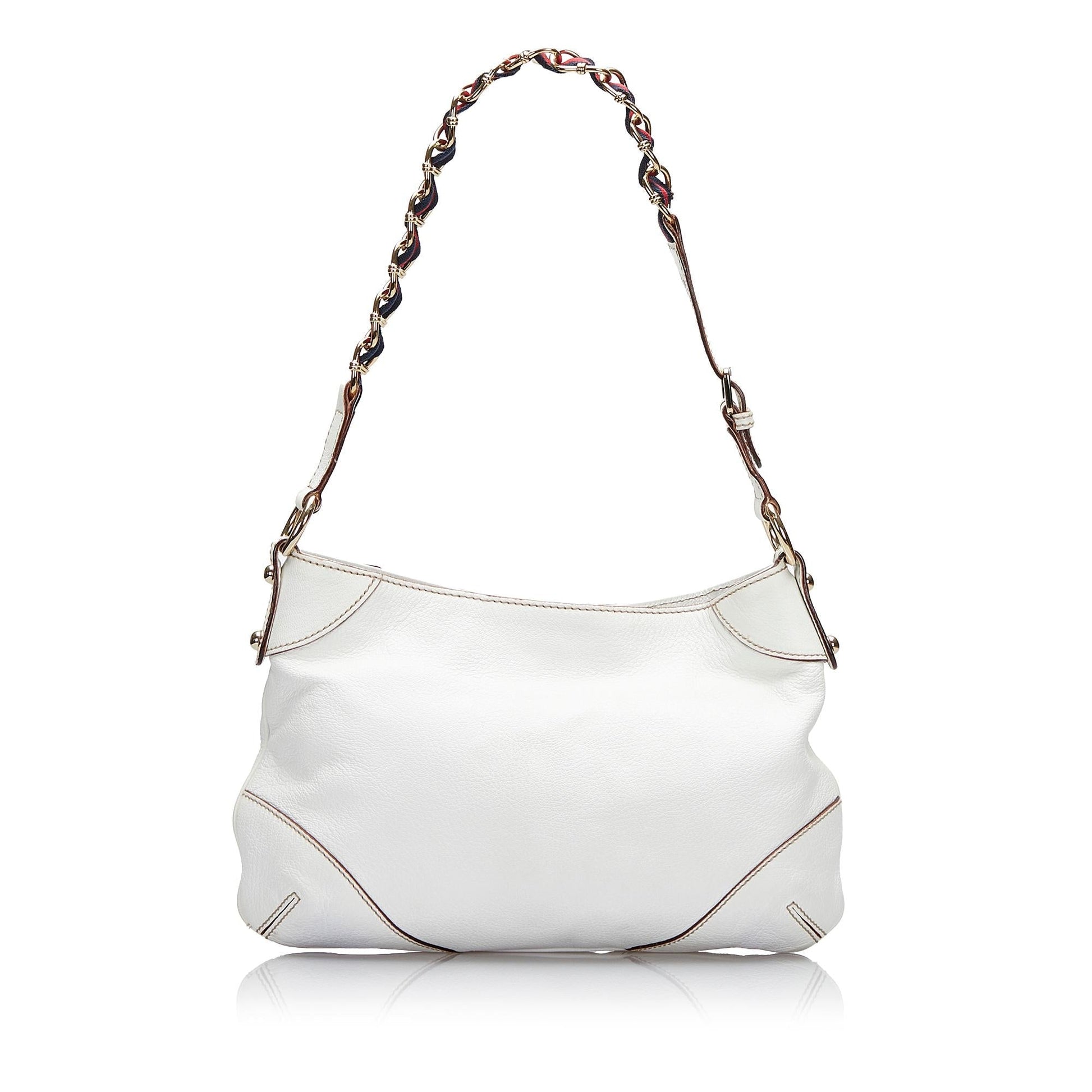 Gucci Capri Ranch Kid SHG-fEp x Calf White Shoulder Bag